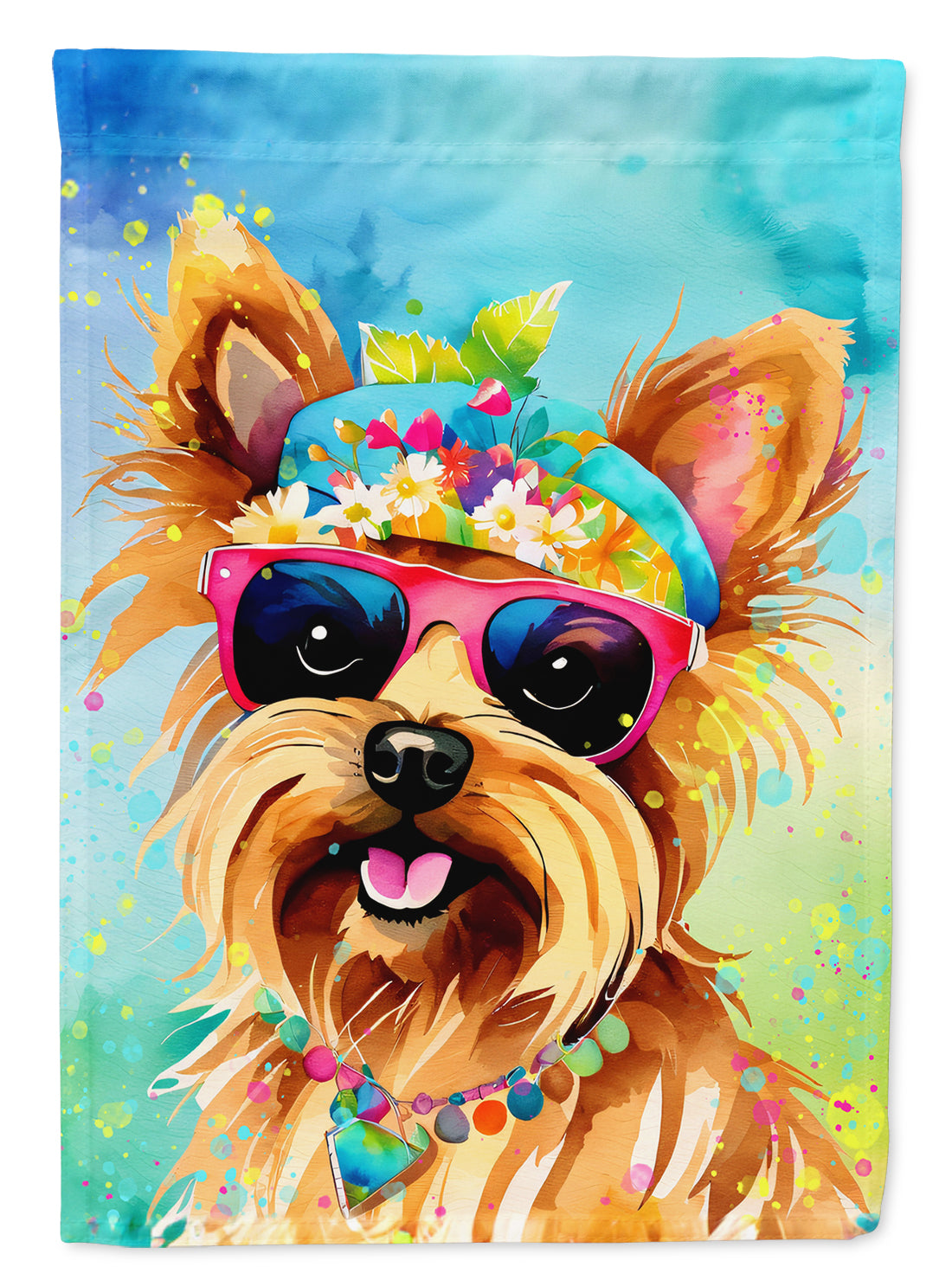 Buy this Yorkshire Terrier Hippie Dawg House Flag