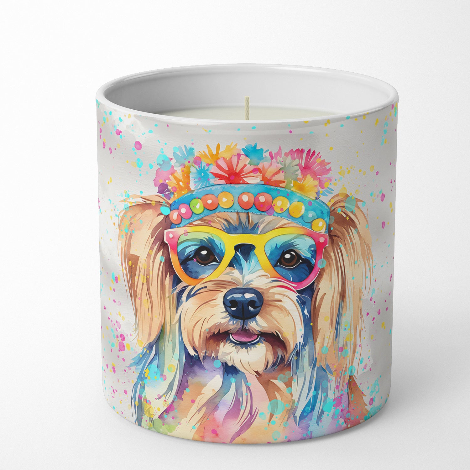 Buy this Yorkshire Terrier Hippie Dawg Decorative Soy Candle