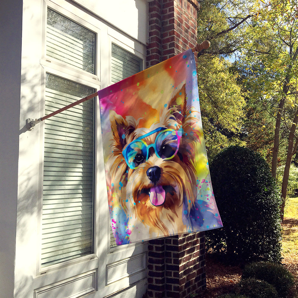 Yorkshire Terrier Hippie Dawg House Flag