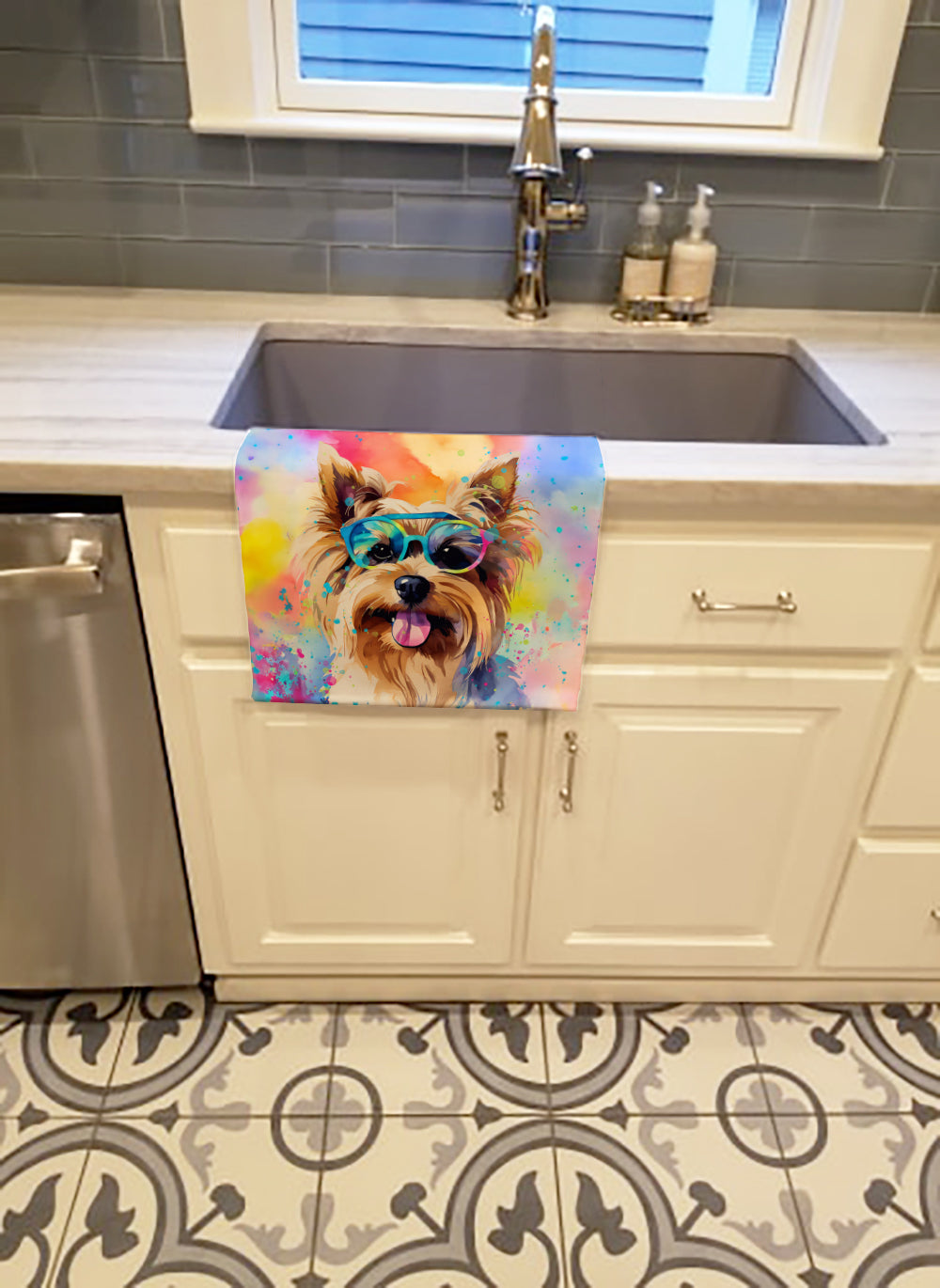 Buy this Yorkshire Terrier Hippie Dawg Kitchen Towel