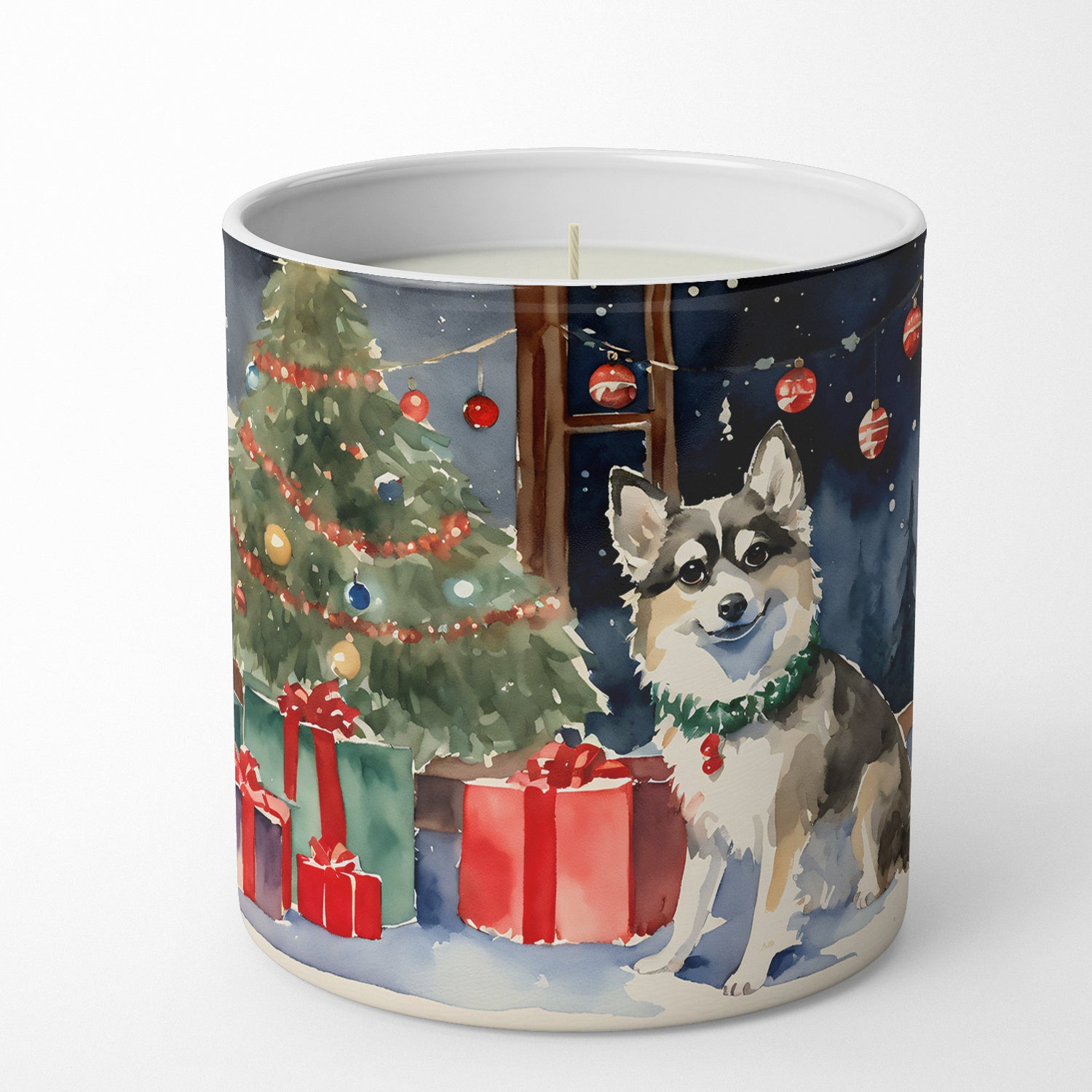 Buy this Alaskan Klee Kai Cozy Christmas Decorative Soy Candle