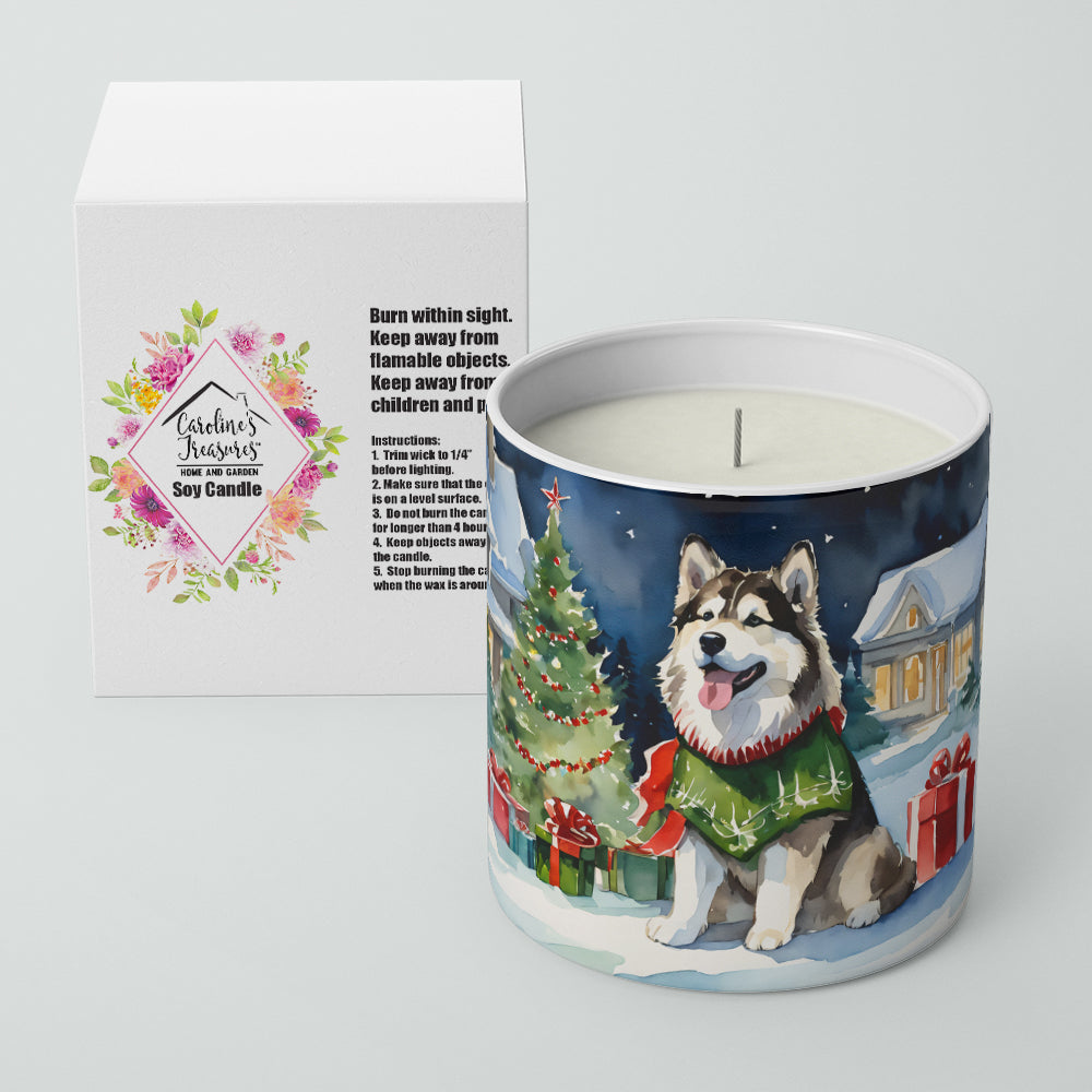 Buy this Alaskan Malamute Cozy Christmas Decorative Soy Candle