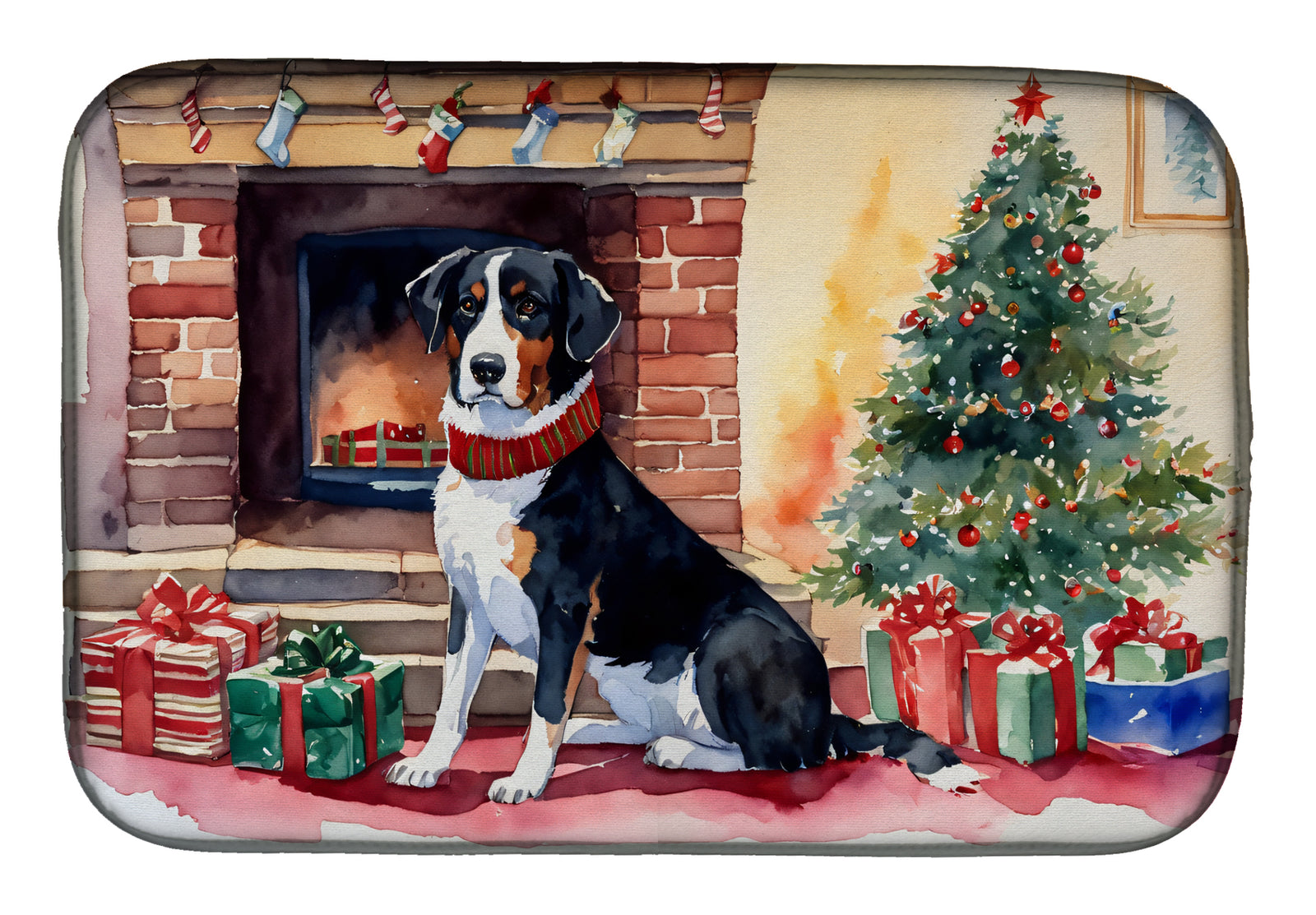 Buy this Appenzeller Sennenhund Cozy Christmas Dish Drying Mat