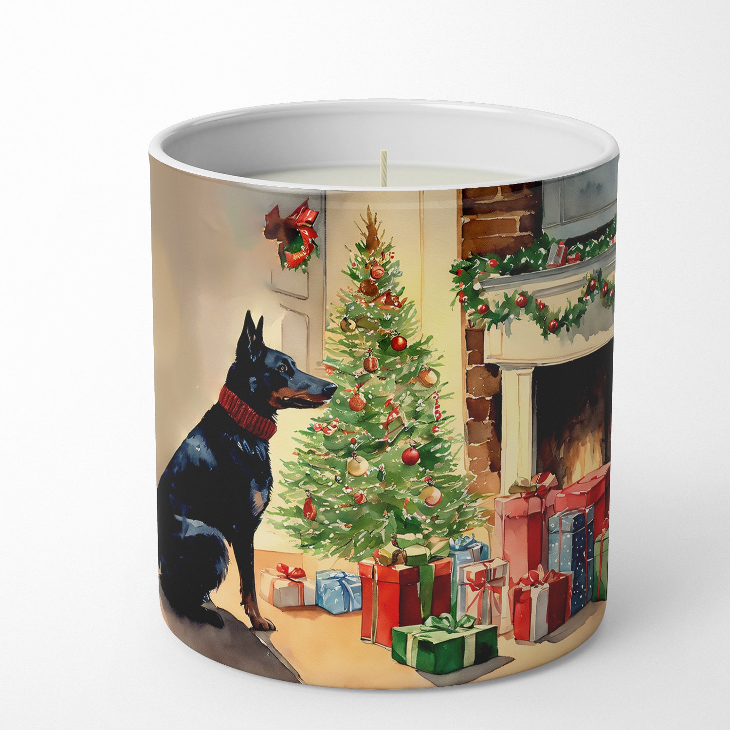 Buy this Australian Kelpie Cozy Christmas Decorative Soy Candle