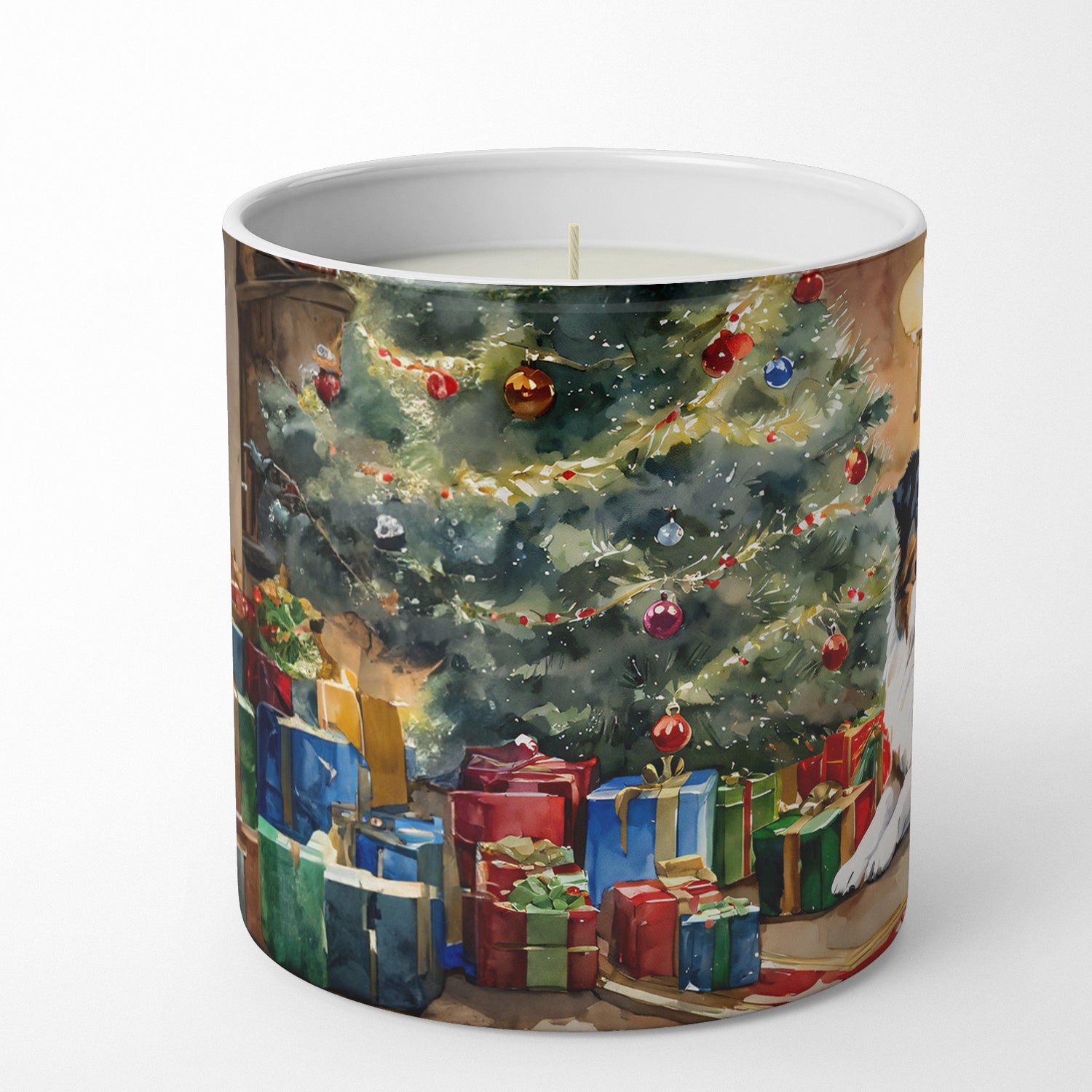 Australian Shepherd Cozy Christmas Decorative Soy Candle