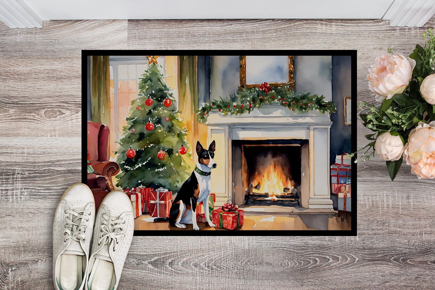 Buy this Basenji Cozy Christmas Doormat