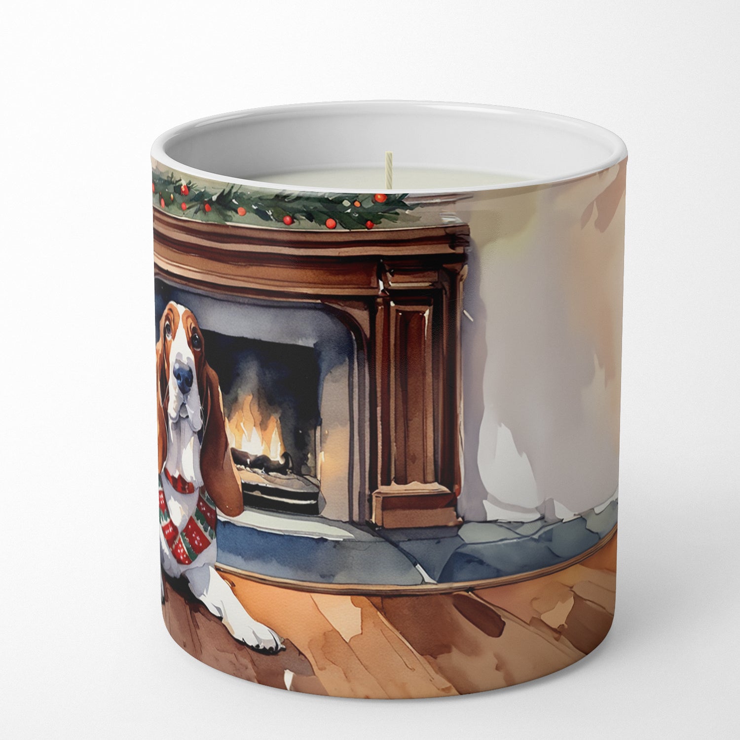 Basset Hound Cozy Christmas Decorative Soy Candle