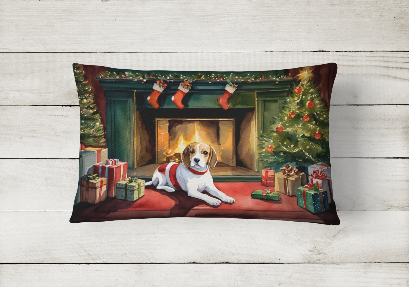 Buy this Beagle Cozy Christmas Throw Pillow