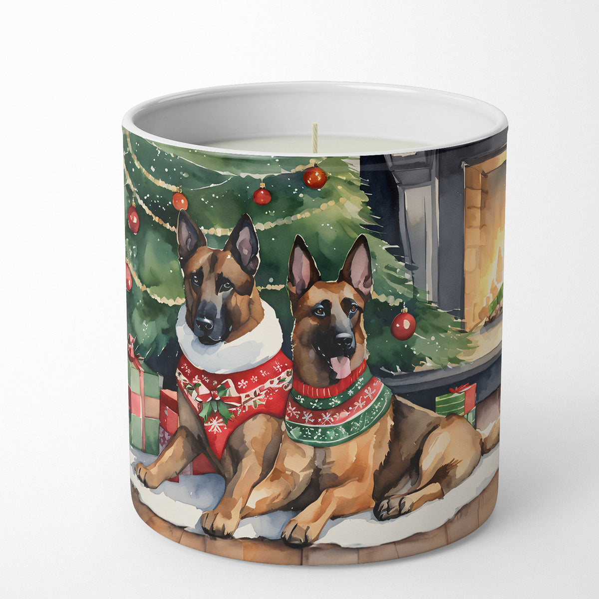 Buy this Belgian Malinois Cozy Christmas Decorative Soy Candle