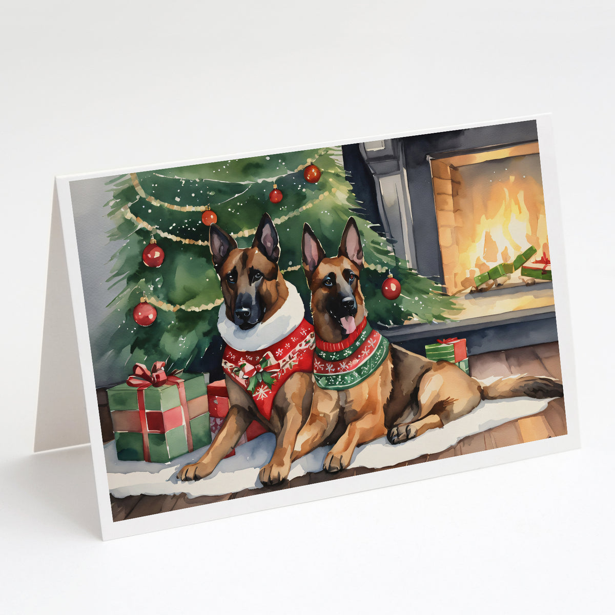 Buy this Belgian Malinois Cozy Christmas Greeting Cards Pack of 8