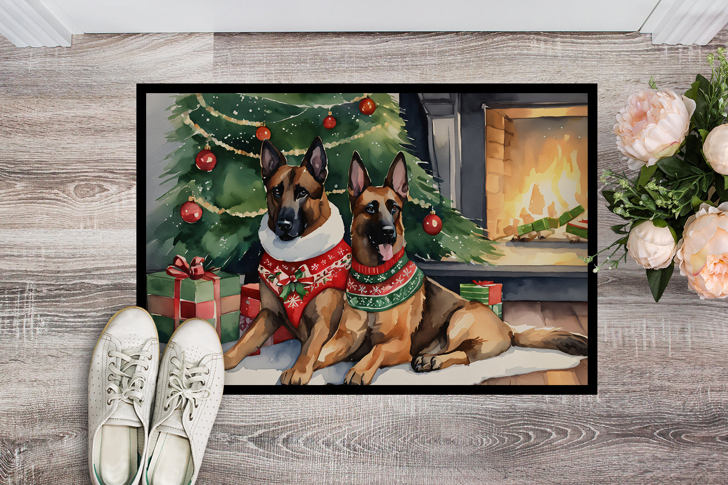 Buy this Belgian Malinois Cozy Christmas Doormat