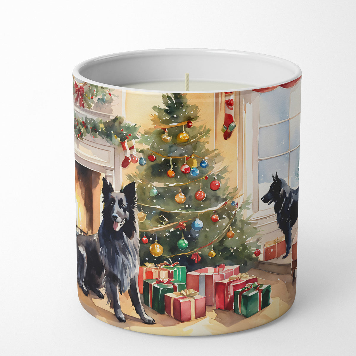 Buy this Belgian Sheepdog Cozy Christmas Decorative Soy Candle