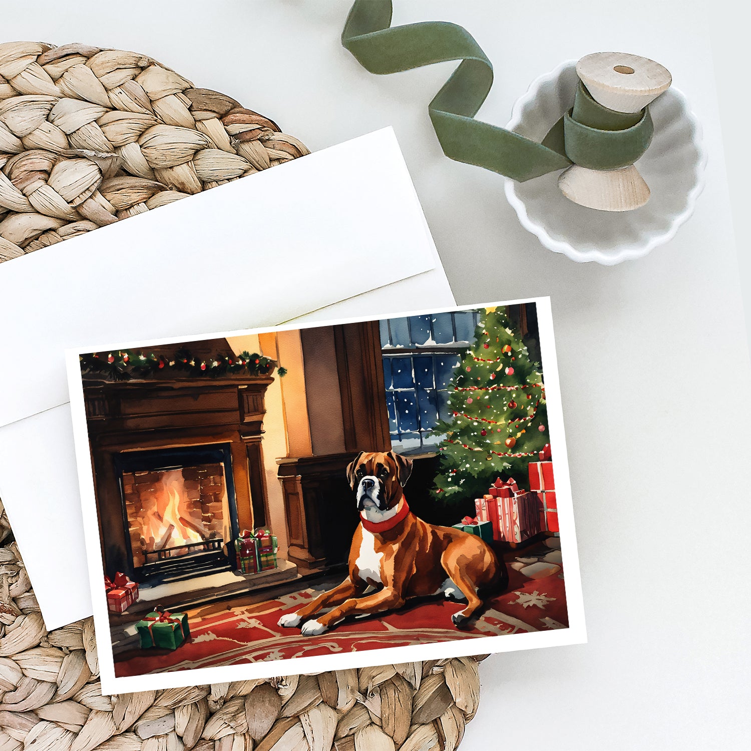 Buy this Boxer Cozy Christmas Greeting Cards Pack of 8