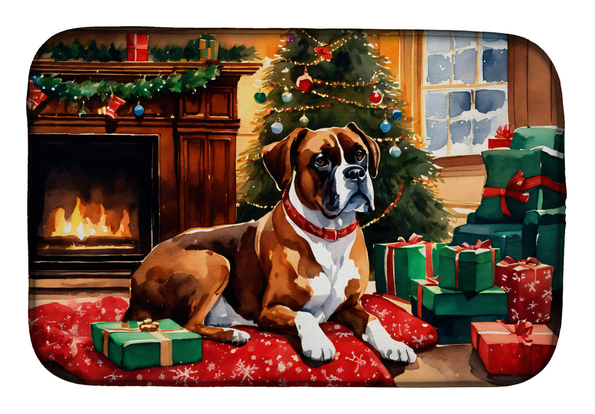 Buy this Boxer Cozy Christmas Dish Drying Mat