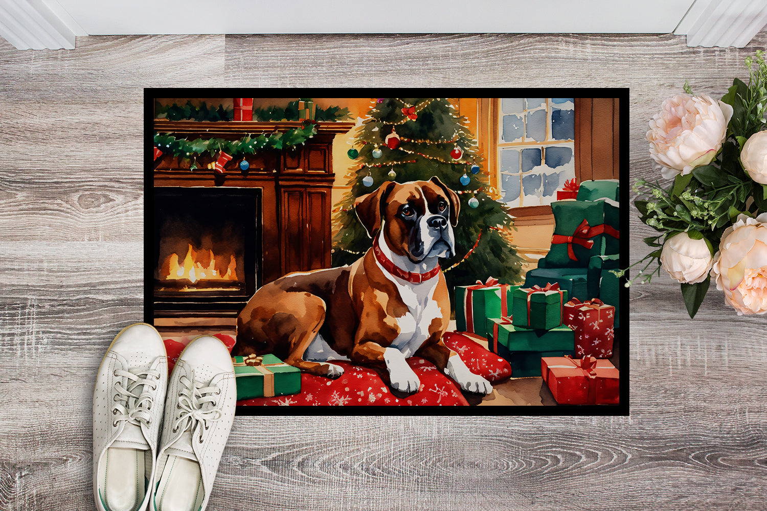 Buy this Boxer Cozy Christmas Doormat