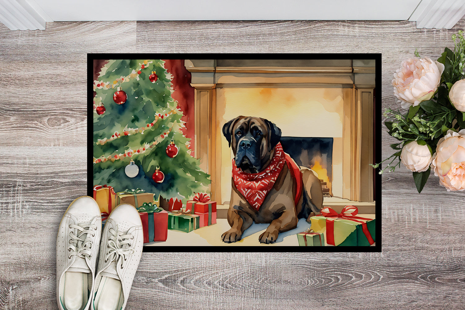 Buy this Bullmastiff Cozy Christmas Doormat