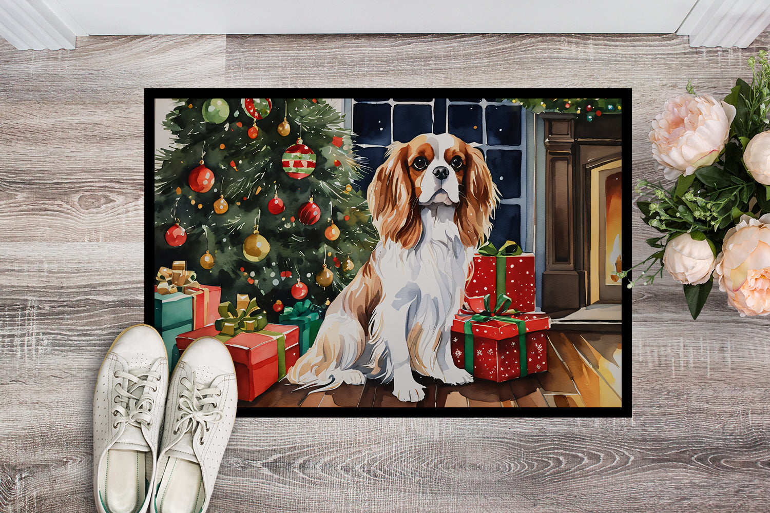 Buy this Cavalier Spaniel Cozy Christmas Doormat