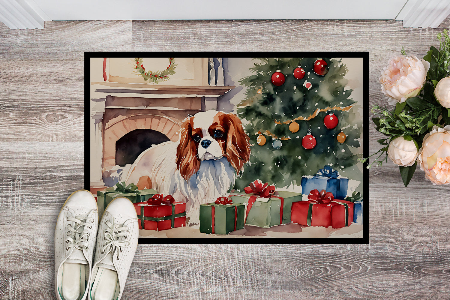 Buy this Cavalier Spaniel Cozy Christmas Doormat