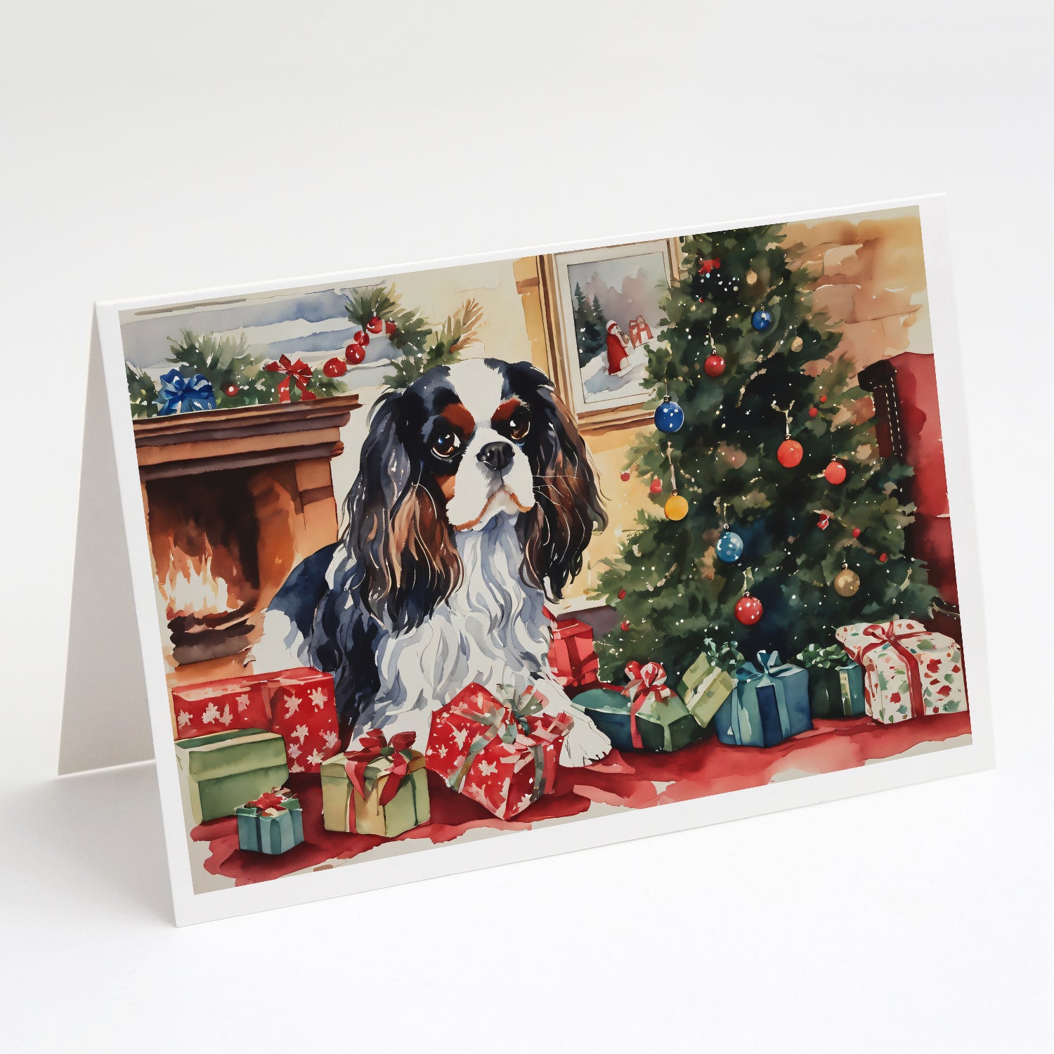 Buy this Cavalier Spaniel Cozy Christmas Greeting Cards Pack of 8