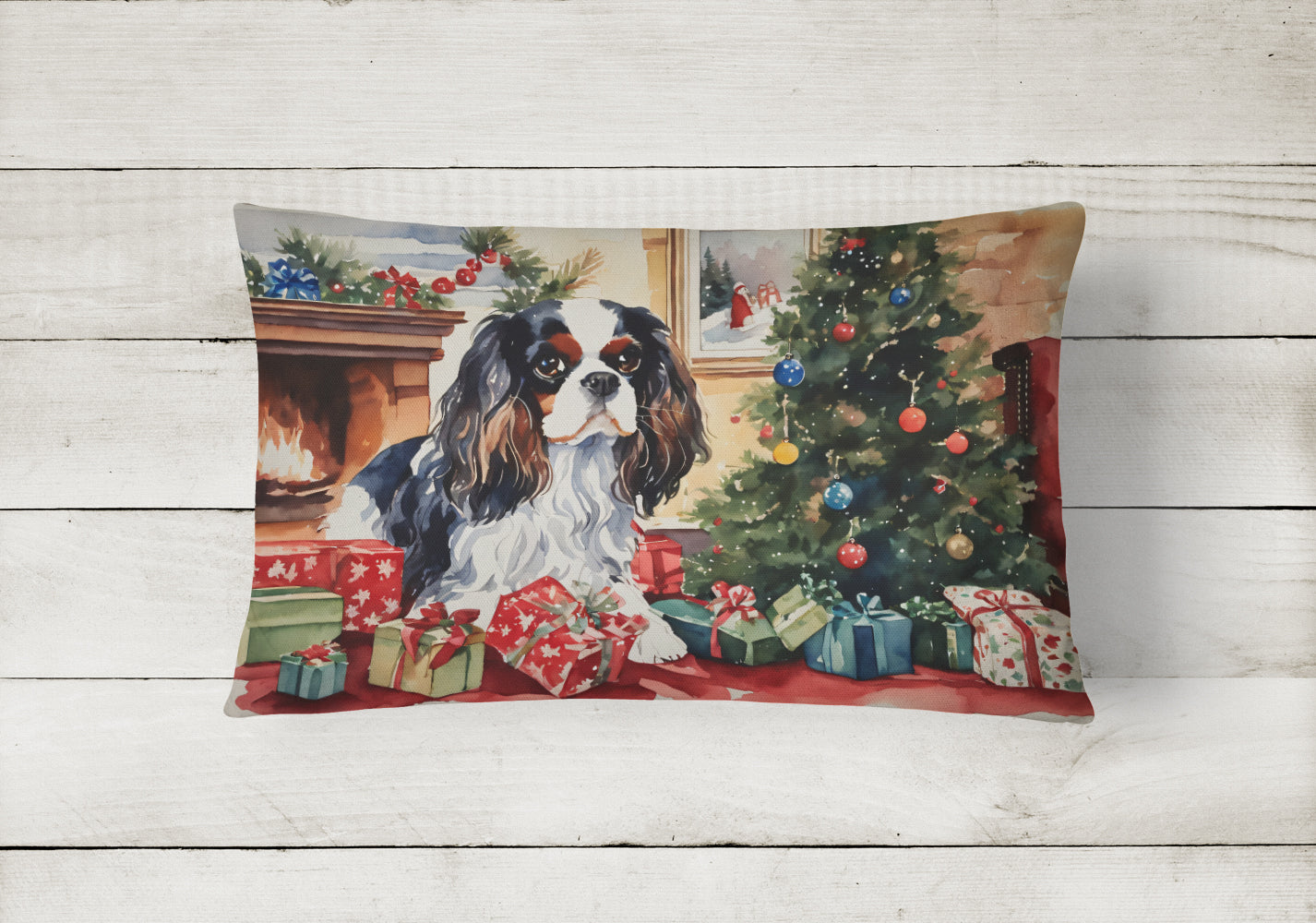 Buy this Cavalier Spaniel Cozy Christmas Throw Pillow