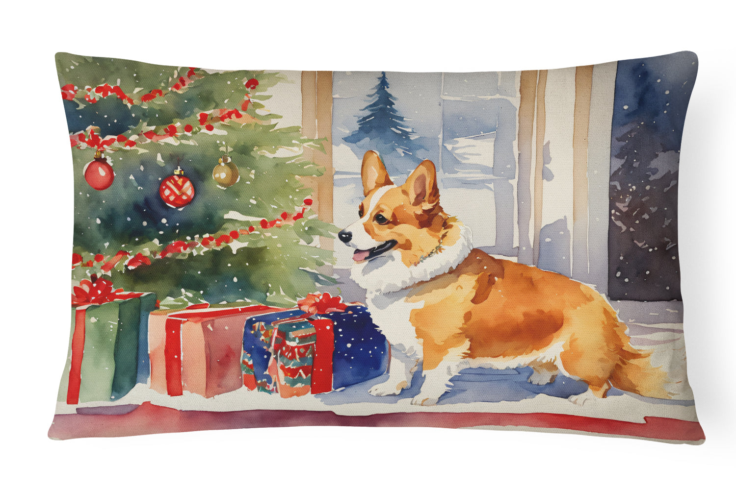 Buy this Corgi Cozy Christmas Throw Pillow