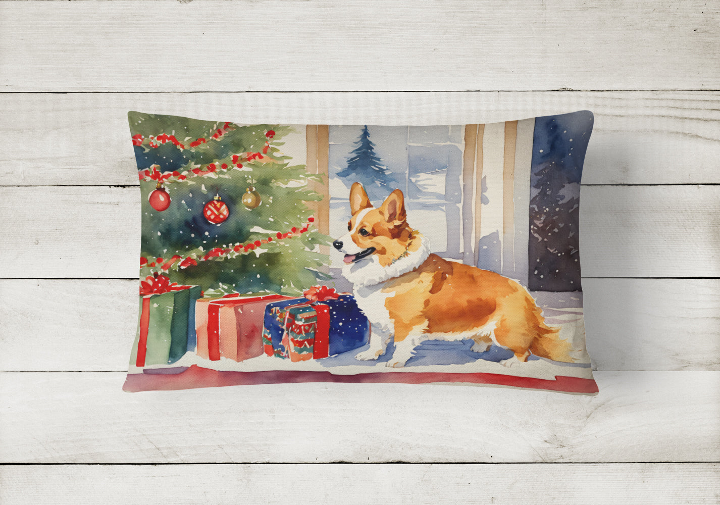 Buy this Corgi Cozy Christmas Throw Pillow