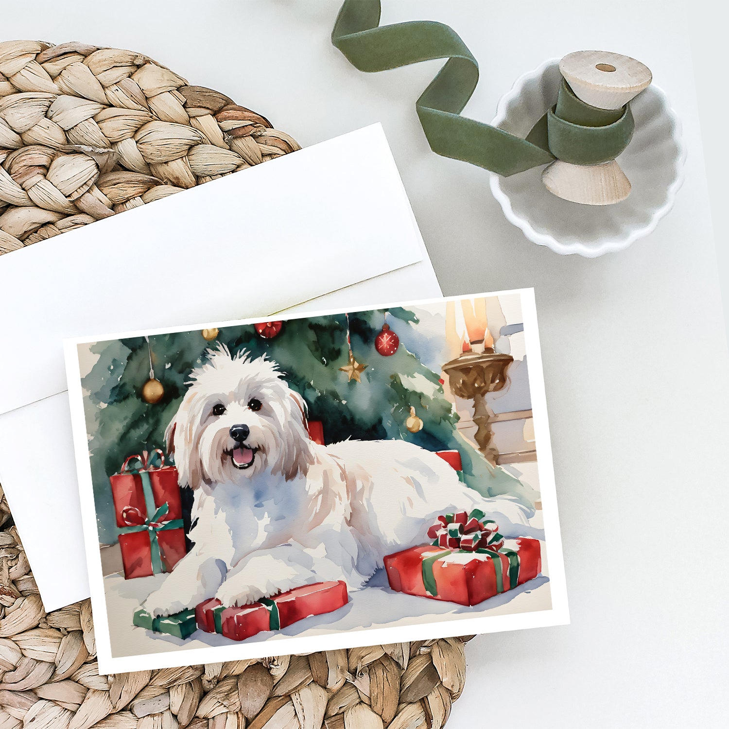 Buy this Coton De Tulear Cozy Christmas Greeting Cards Pack of 8