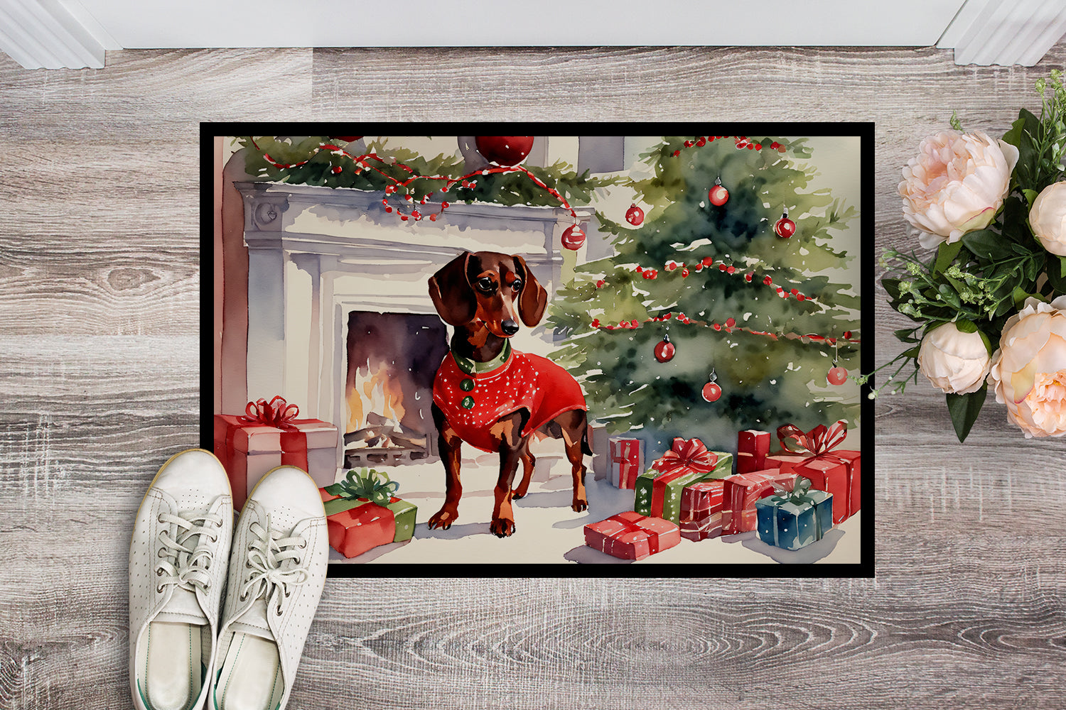 Buy this Dachshund Cozy Christmas Doormat