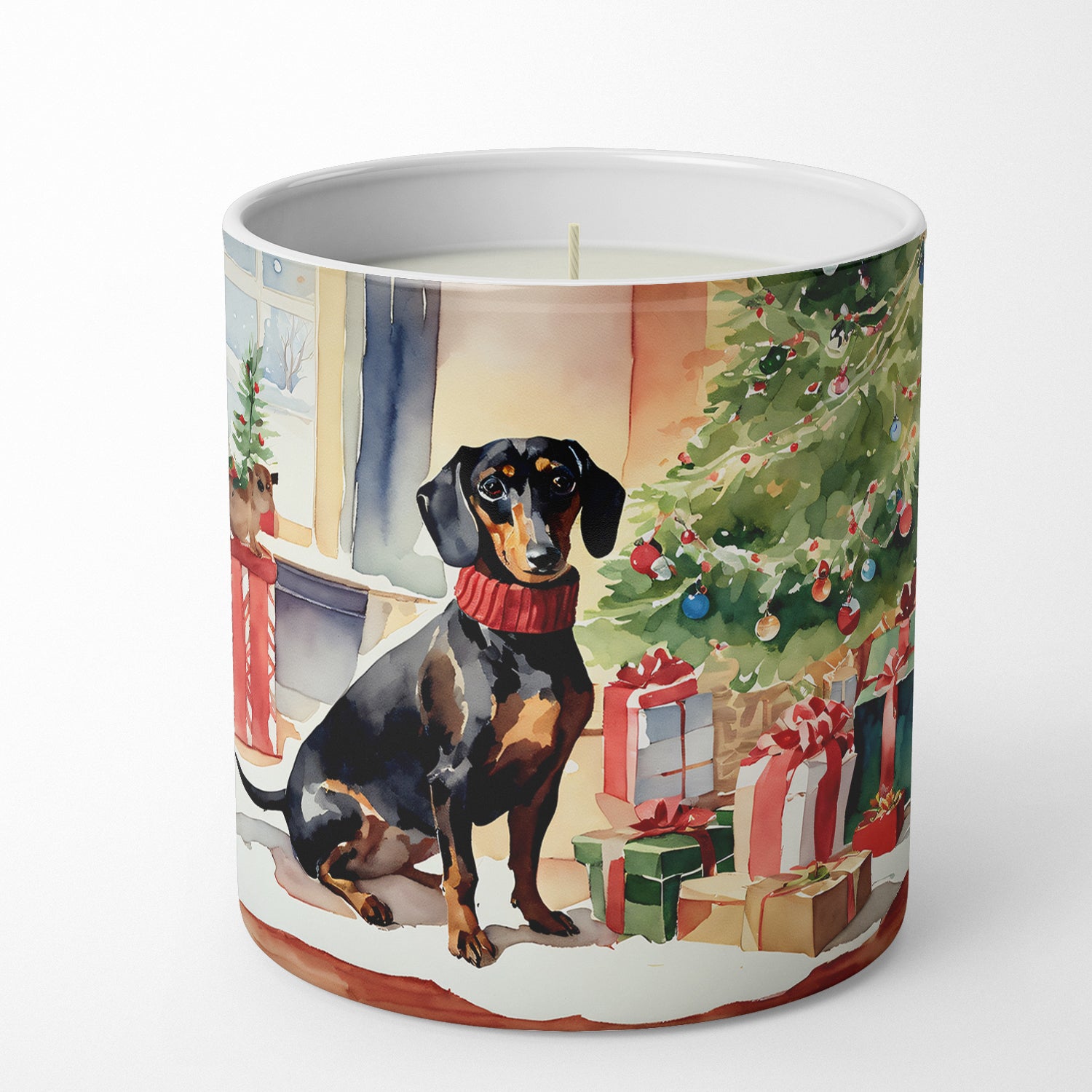 Buy this Dachshund Cozy Christmas Decorative Soy Candle