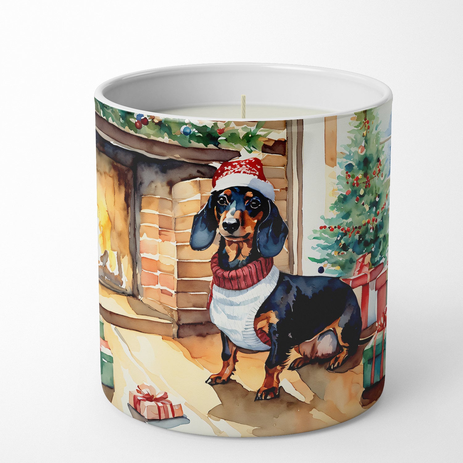 Buy this Dachshund Cozy Christmas Decorative Soy Candle