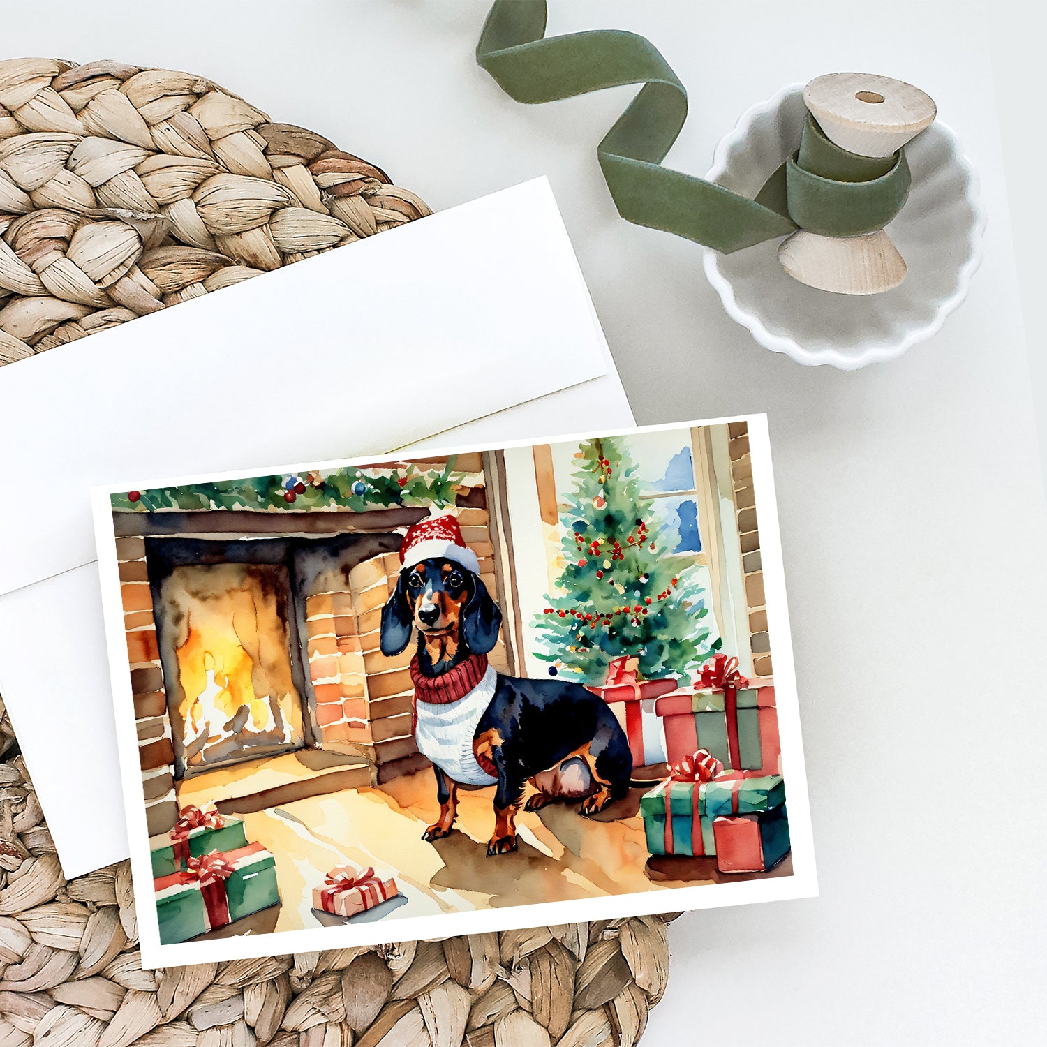 Buy this Dachshund Cozy Christmas Greeting Cards Pack of 8