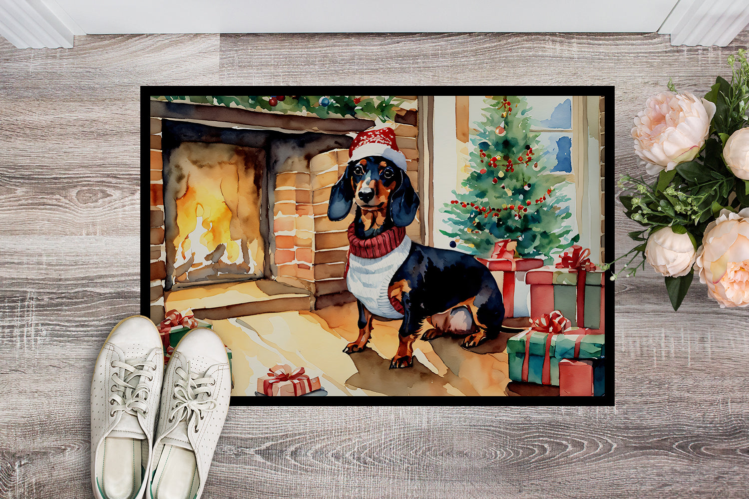 Buy this Dachshund Cozy Christmas Doormat