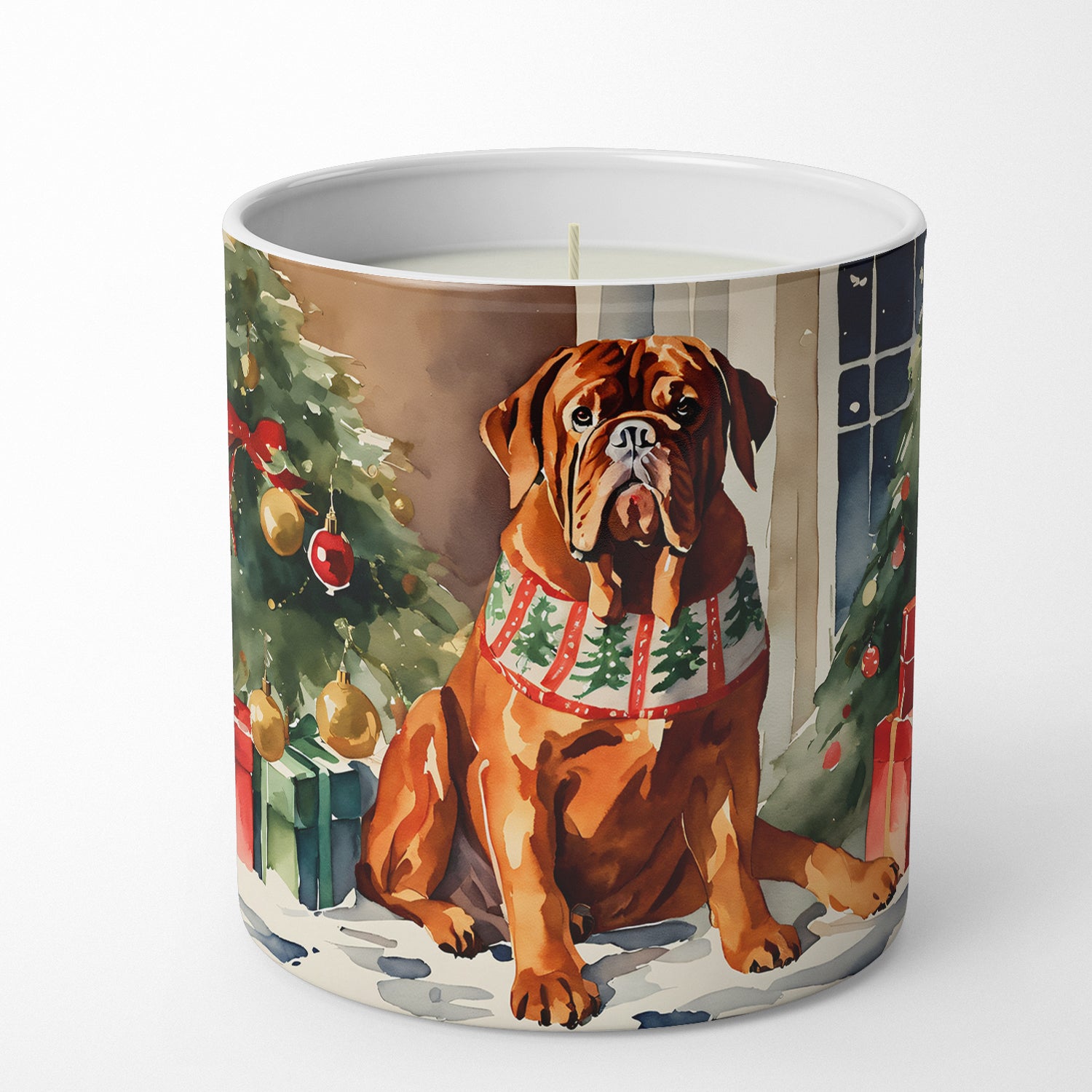 Buy this Dogue de Bordeaux Cozy Christmas Decorative Soy Candle