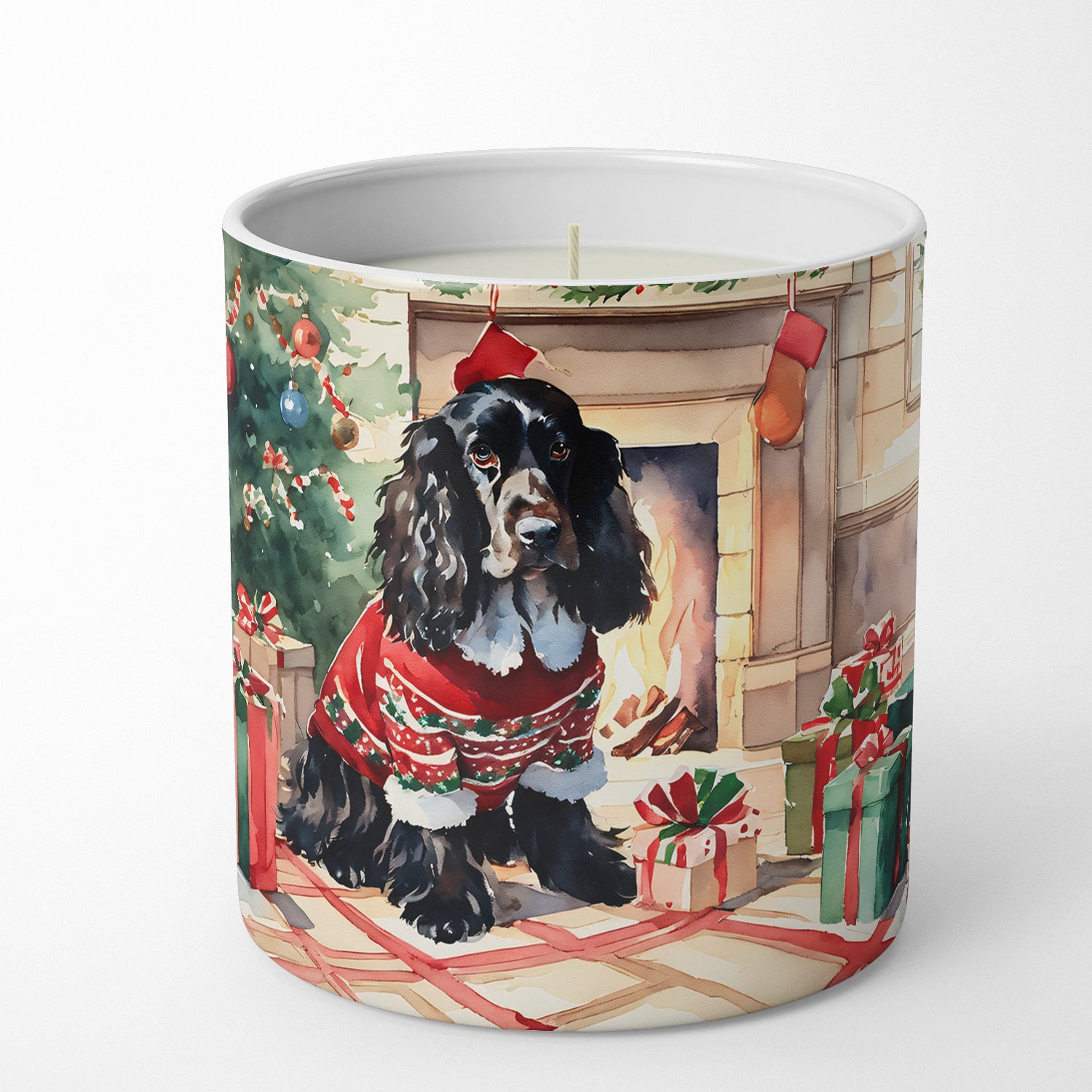 Buy this English Cocker Spaniel Cozy Christmas Decorative Soy Candle