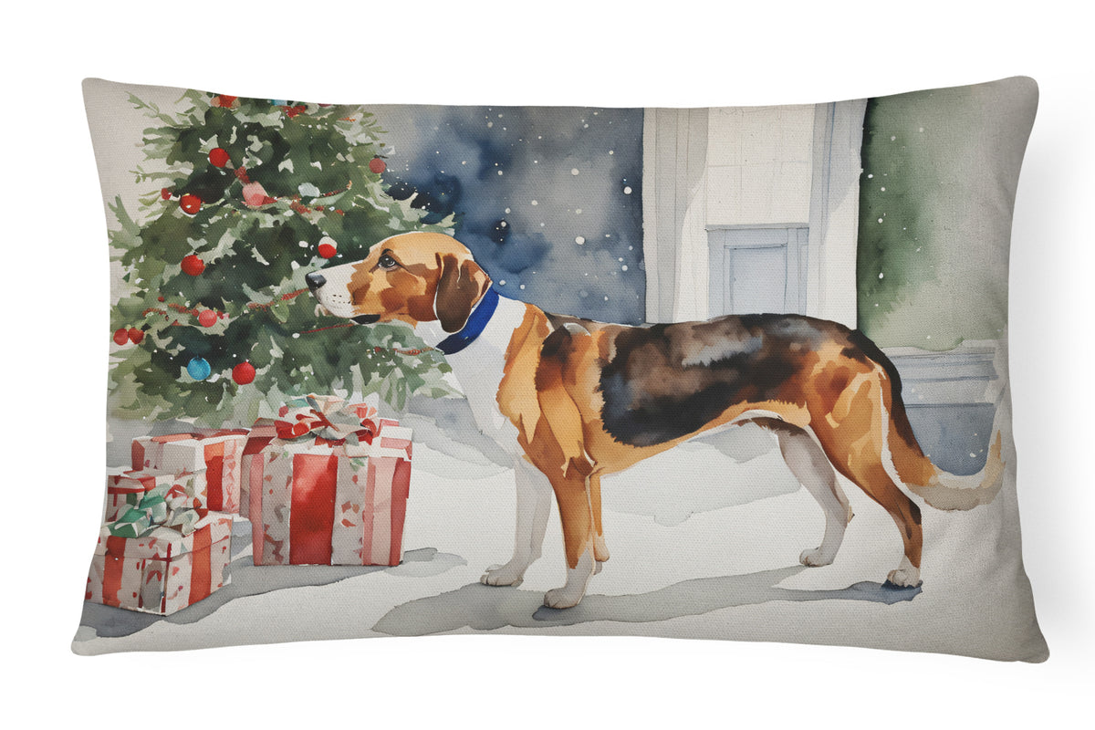 Buy this English Foxhound Cozy Christmas Throw Pillow