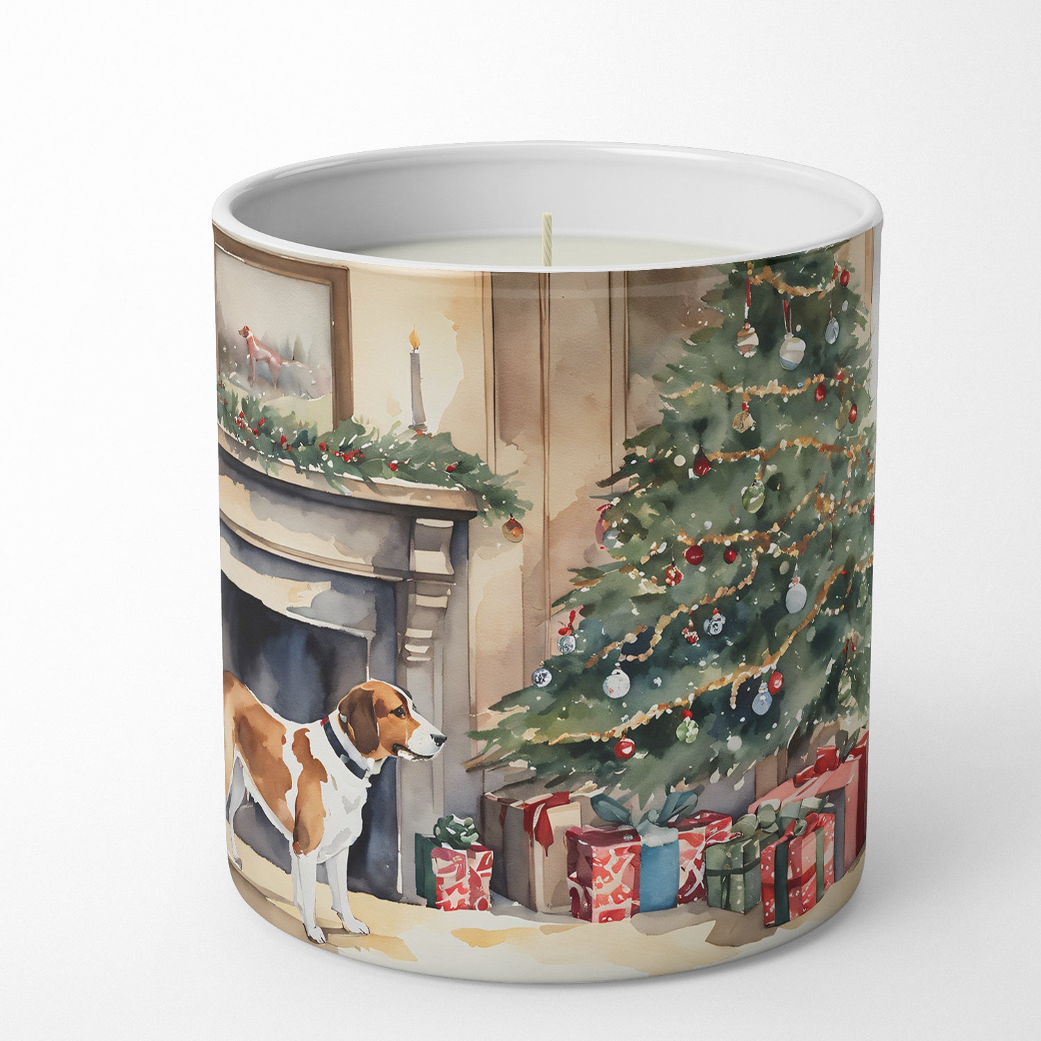 Buy this English Foxhound Cozy Christmas Decorative Soy Candle