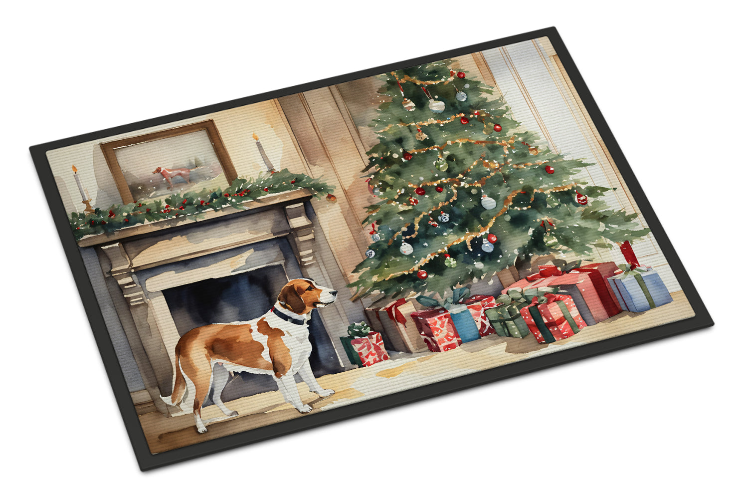 Buy this English Foxhound Cozy Christmas Doormat