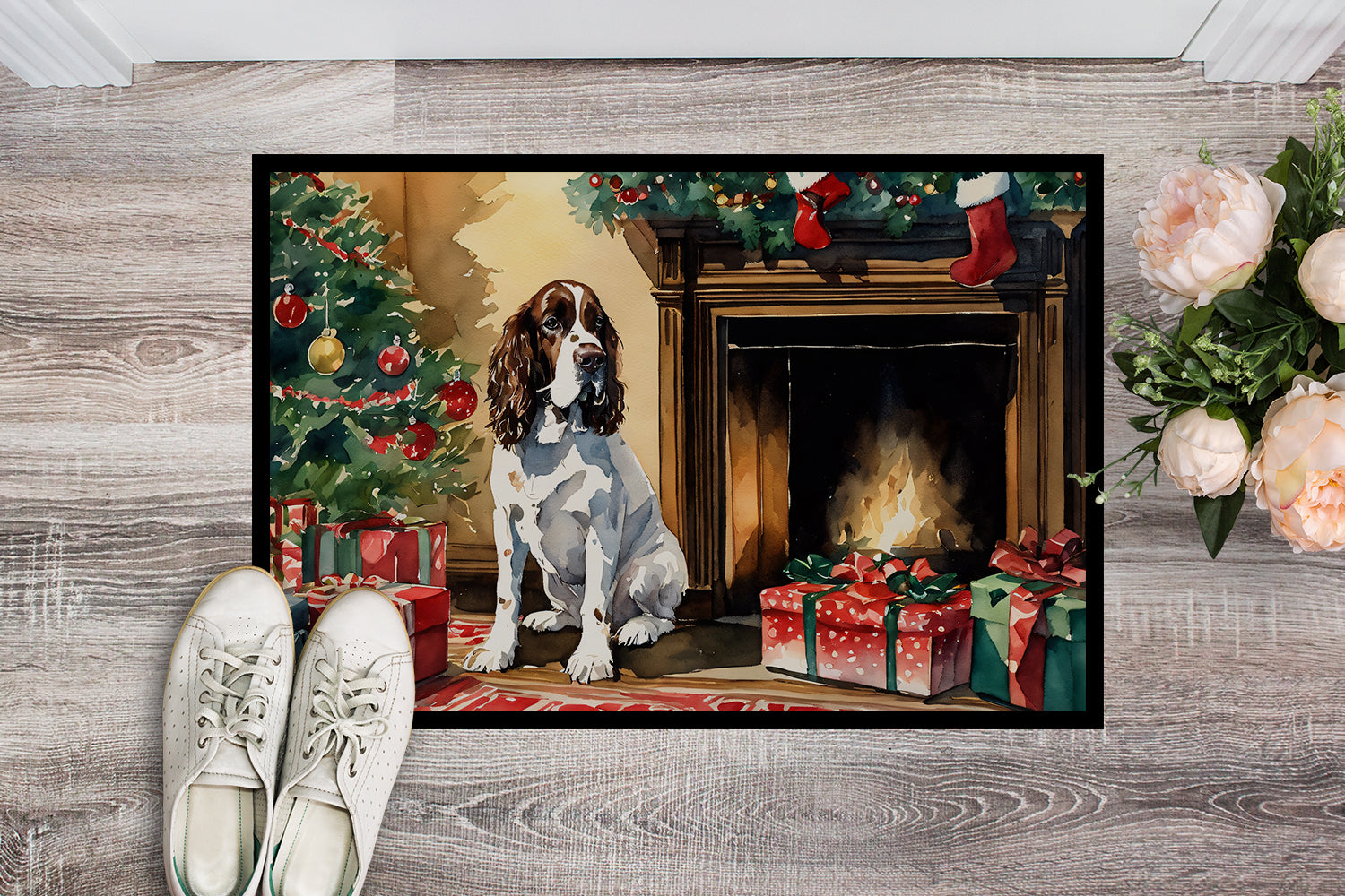 Buy this English Springer Spaniel Cozy Christmas Doormat