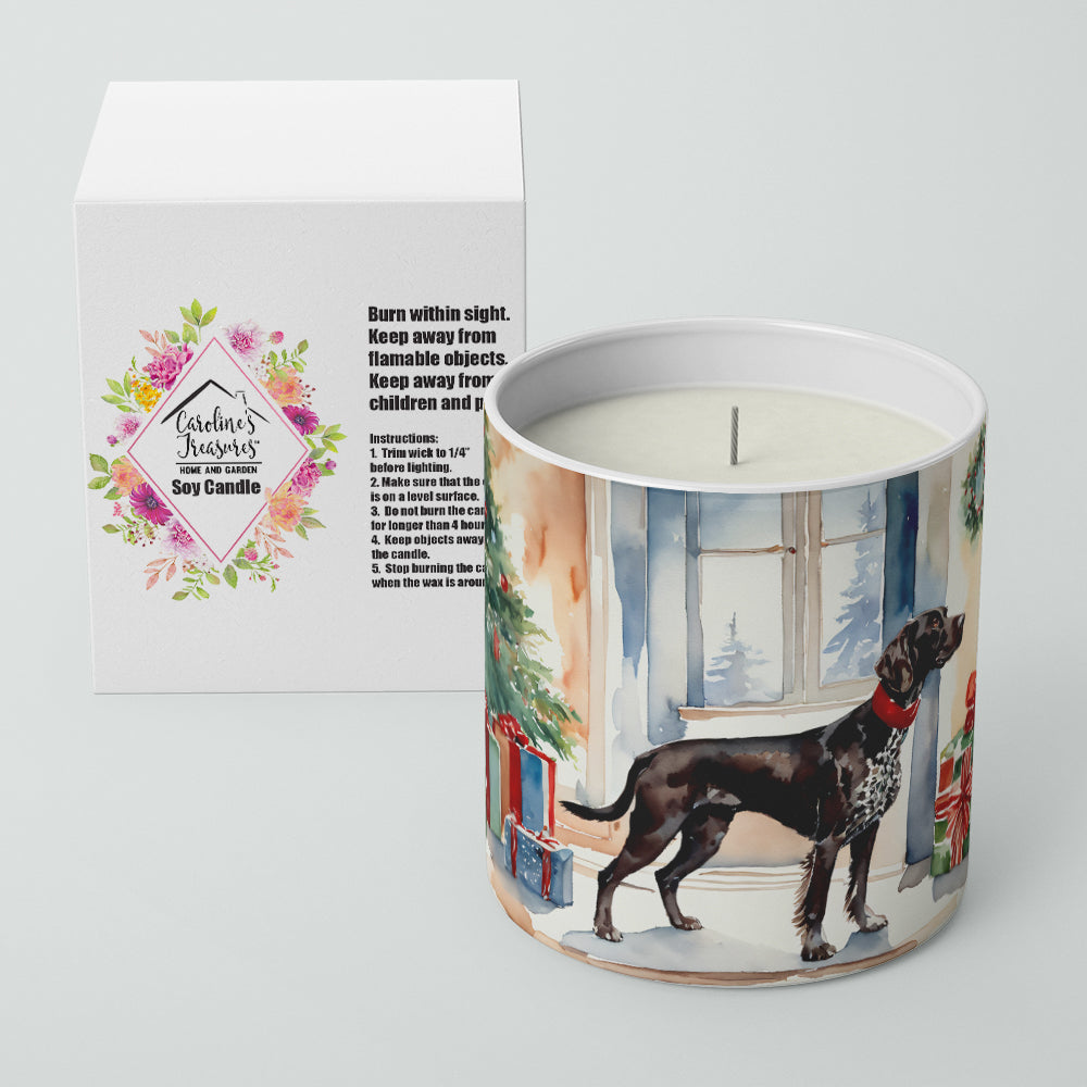 German Shorthaired Pointer Cozy Christmas Decorative Soy Candle