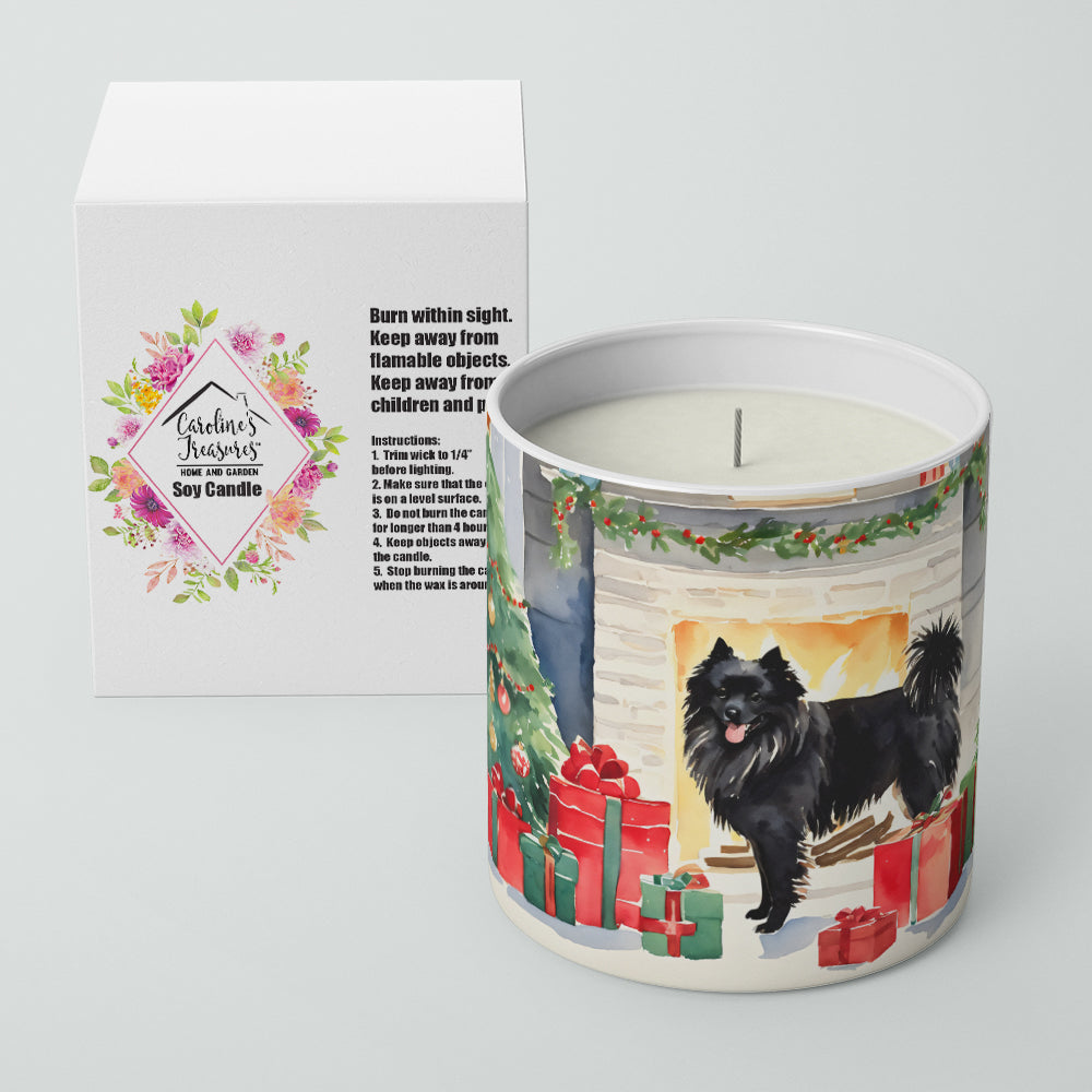 German Spitz Cozy Christmas Decorative Soy Candle