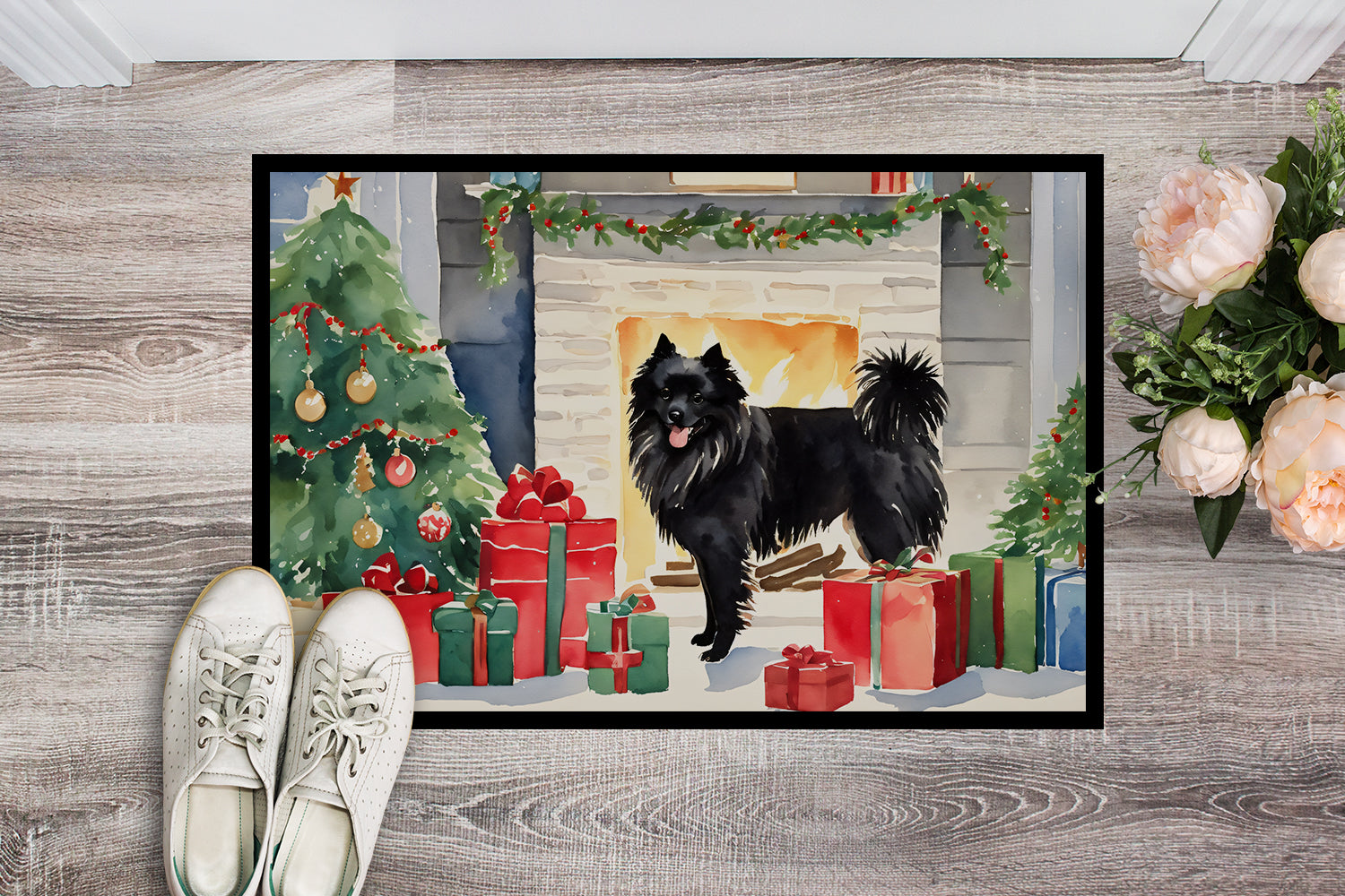 Buy this German Spitz Cozy Christmas Doormat