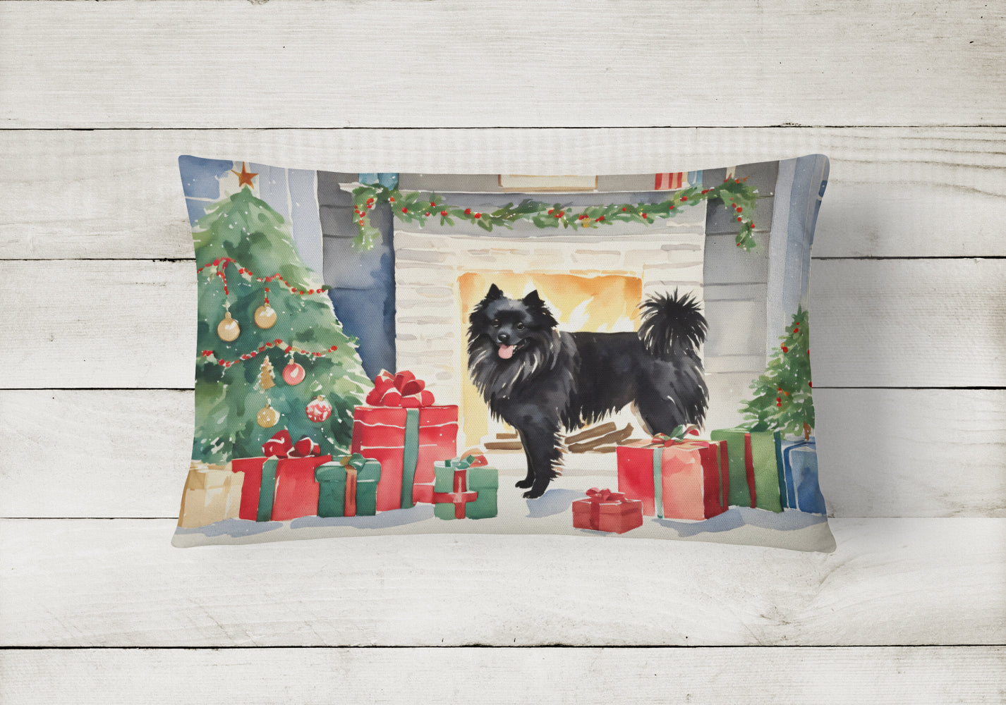 Buy this German Spitz Cozy Christmas Throw Pillow