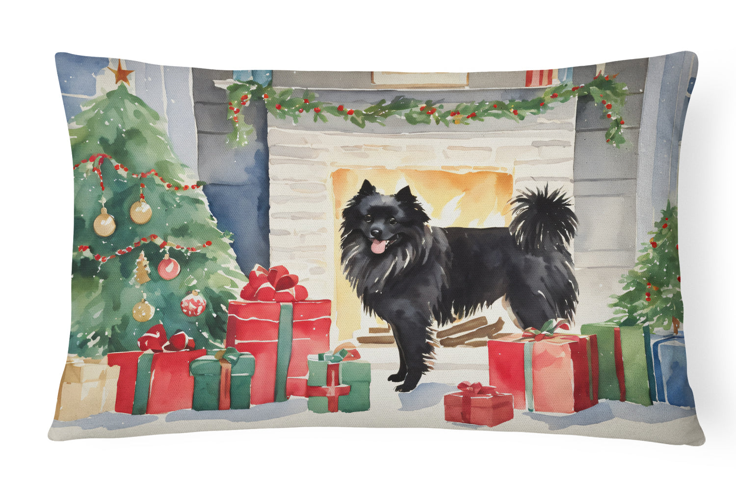 Buy this German Spitz Cozy Christmas Throw Pillow