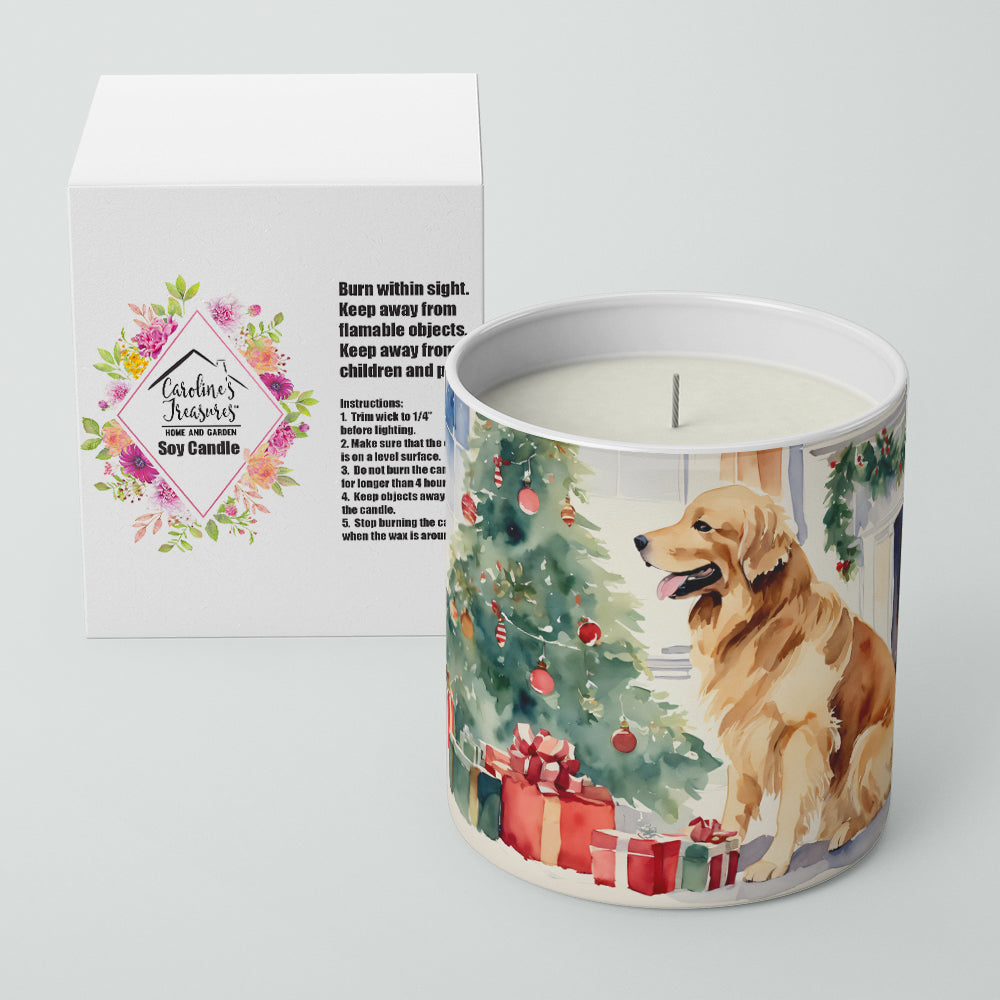 Golden Retriever Cozy Christmas Decorative Soy Candle