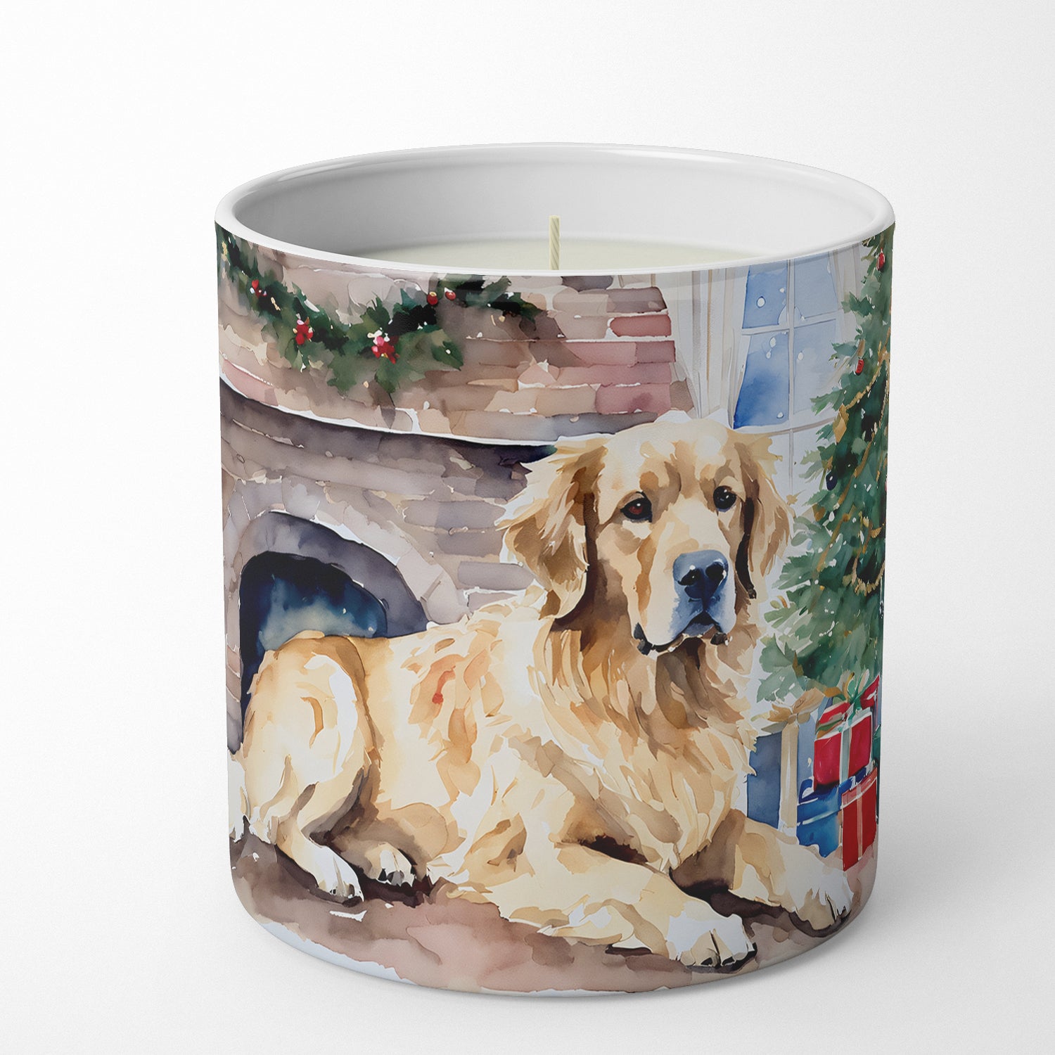 Buy this Golden Retriever Cozy Christmas Decorative Soy Candle