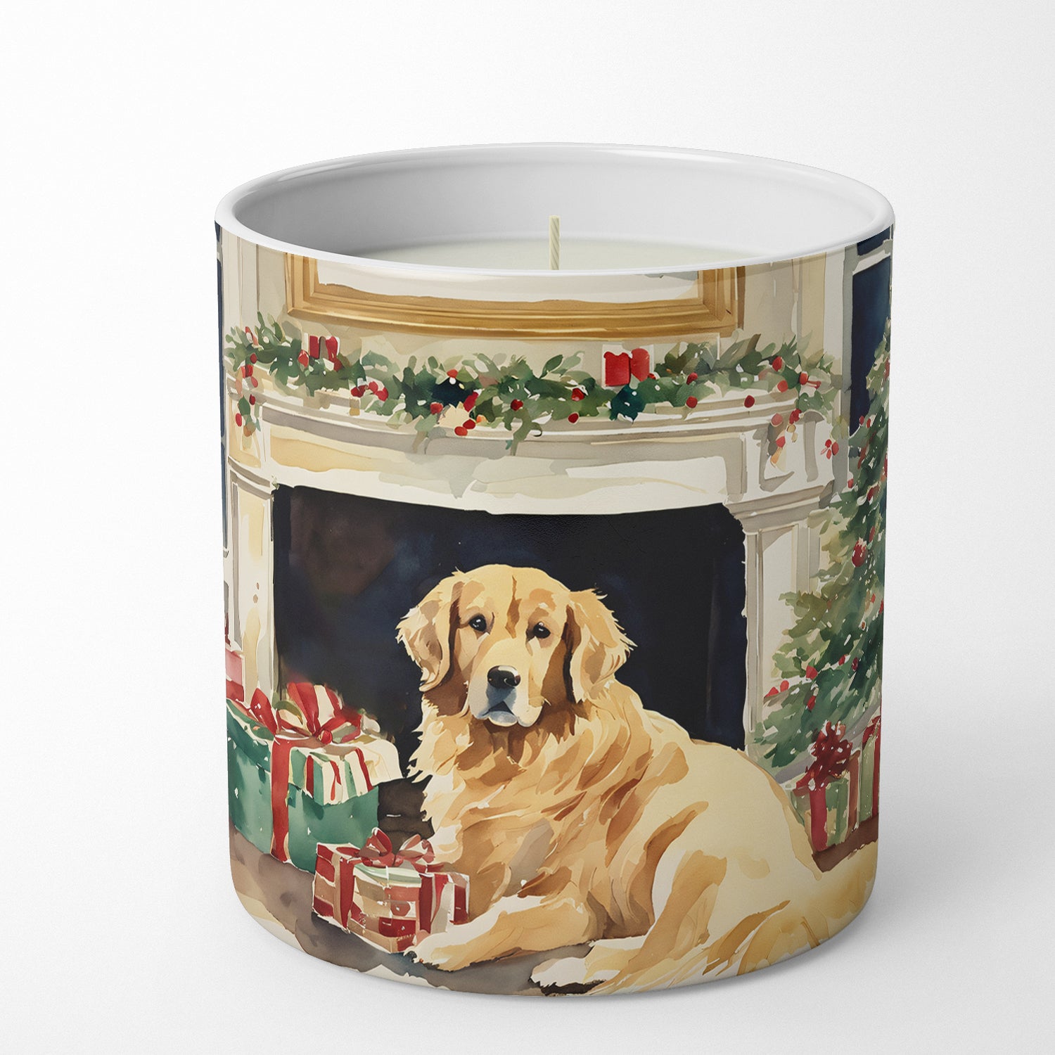 Buy this Golden Retriever Cozy Christmas Decorative Soy Candle