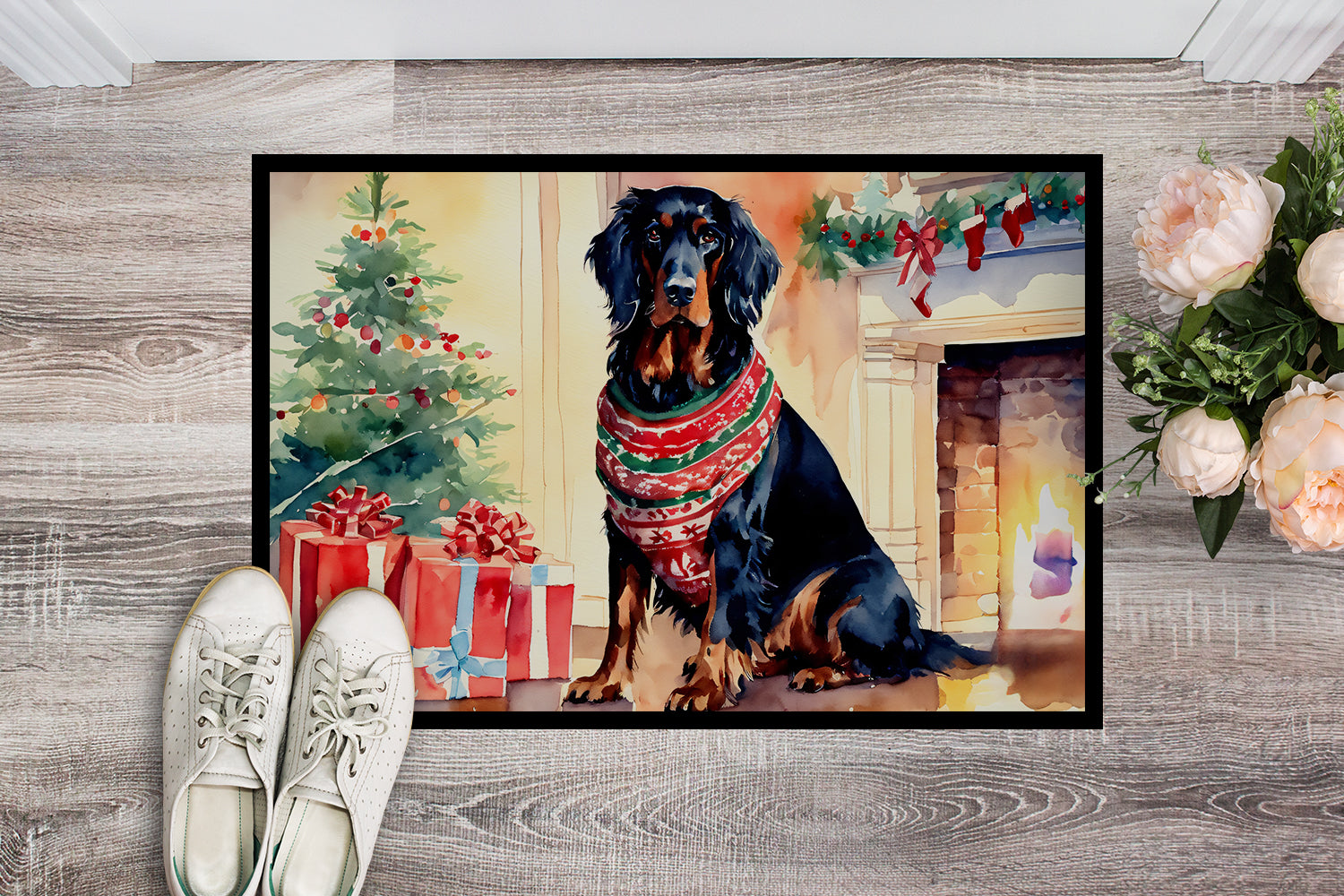 Buy this Gordon Setter Cozy Christmas Doormat