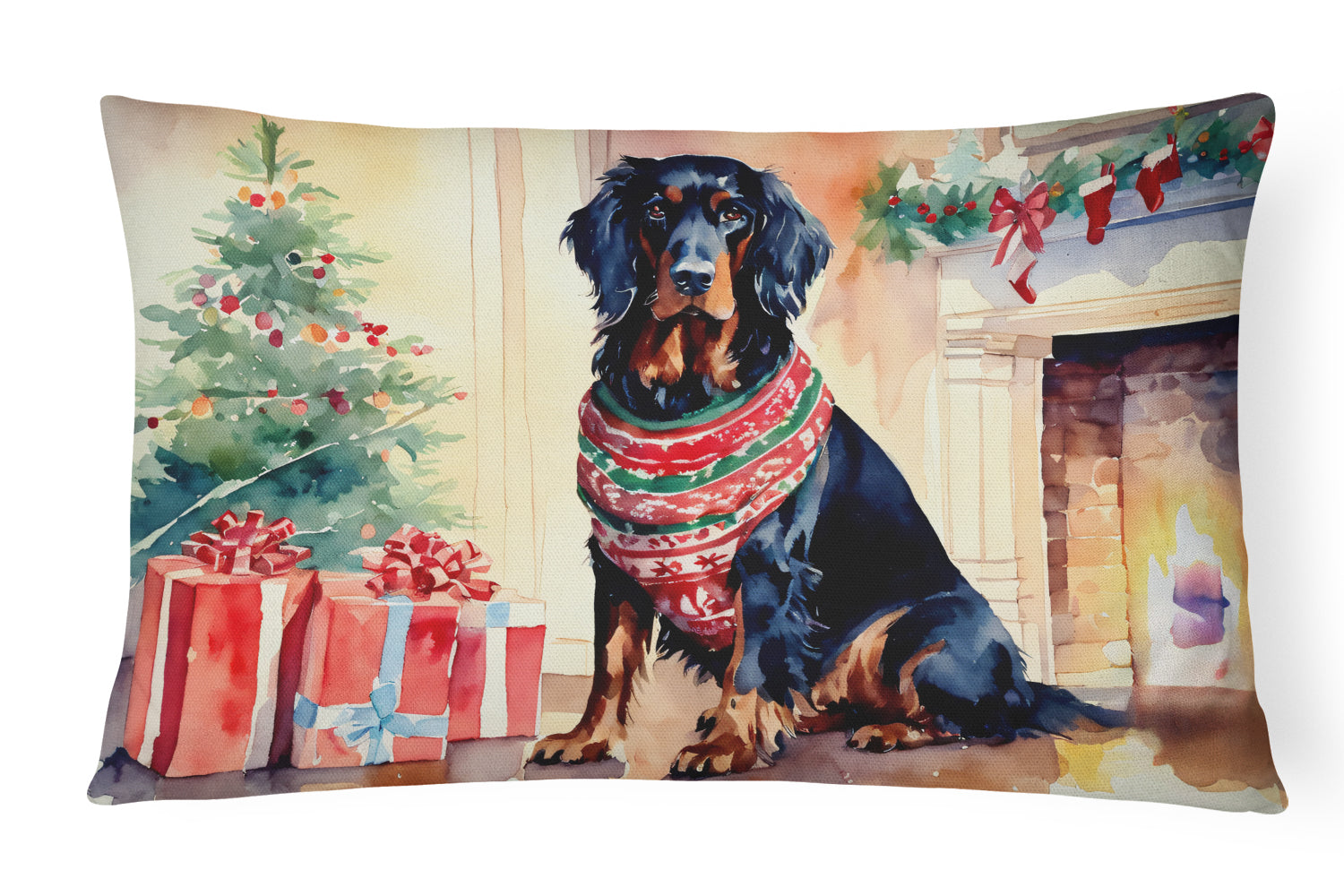 Buy this Gordon Setter Cozy Christmas Throw Pillow