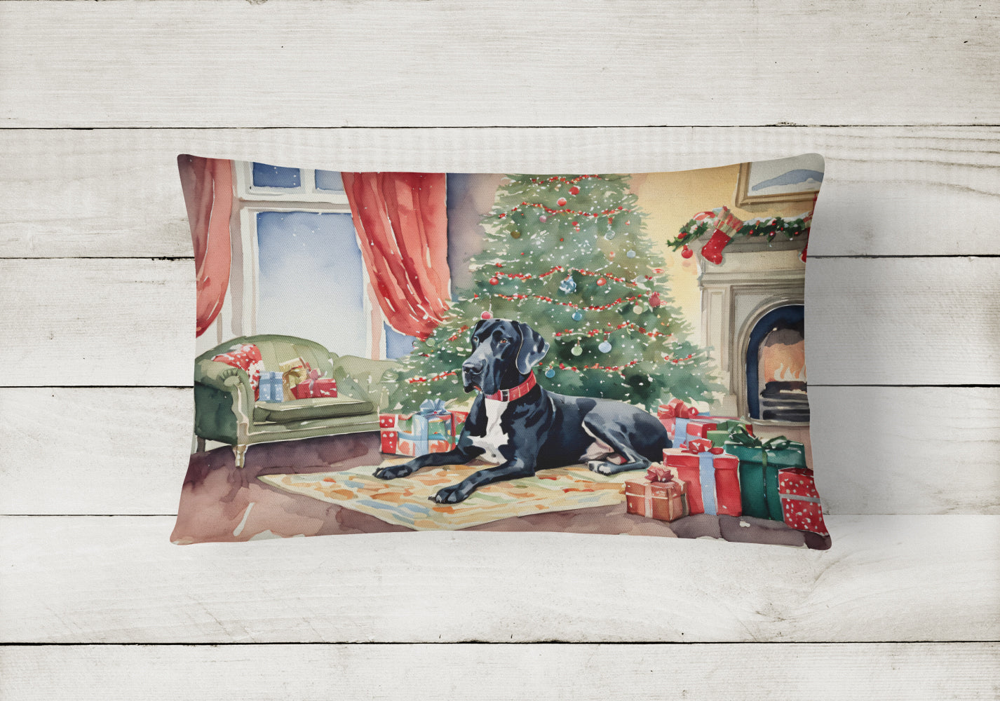 Buy this Great Dane Cozy Christmas Throw Pillow