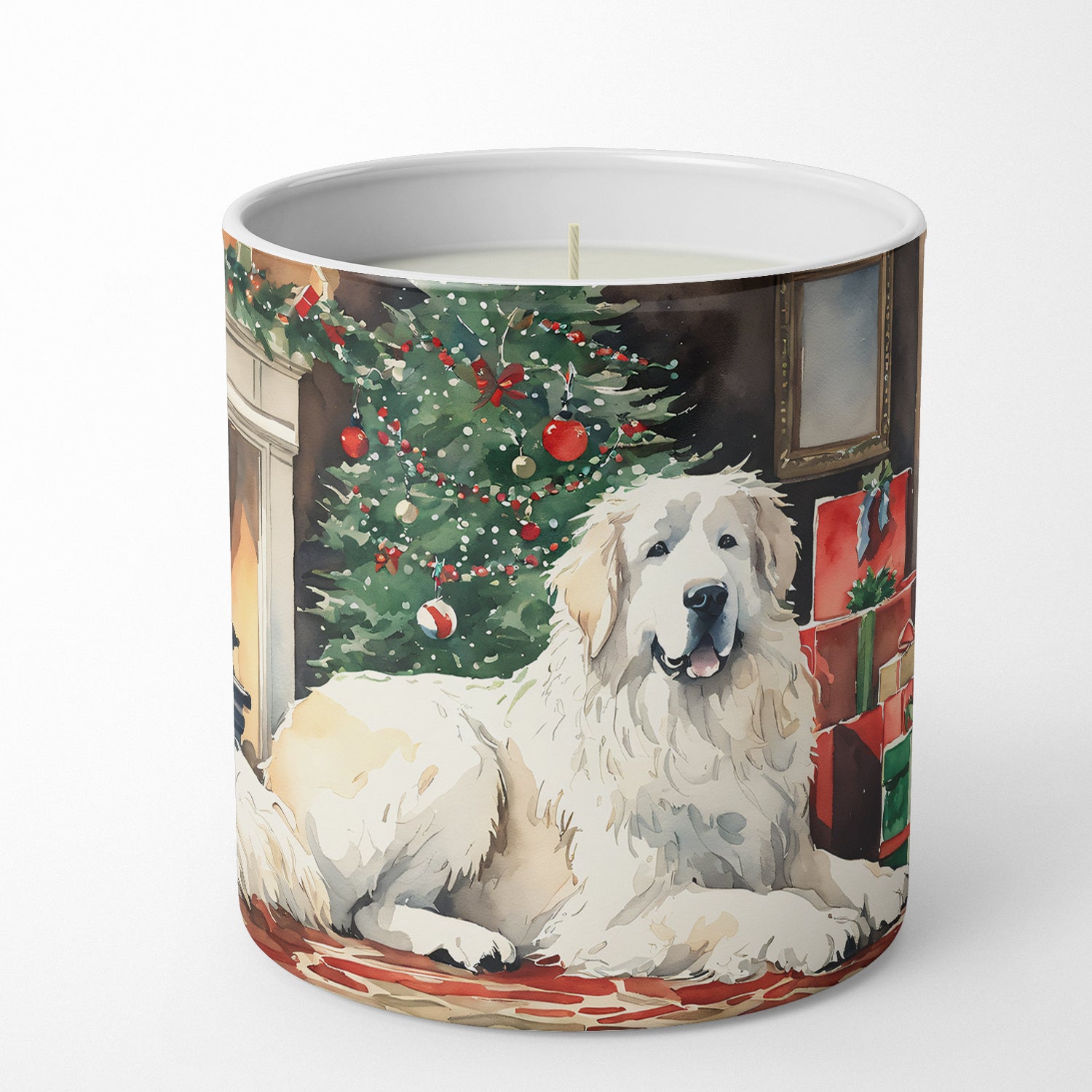 Buy this Great Pyrenees Cozy Christmas Decorative Soy Candle